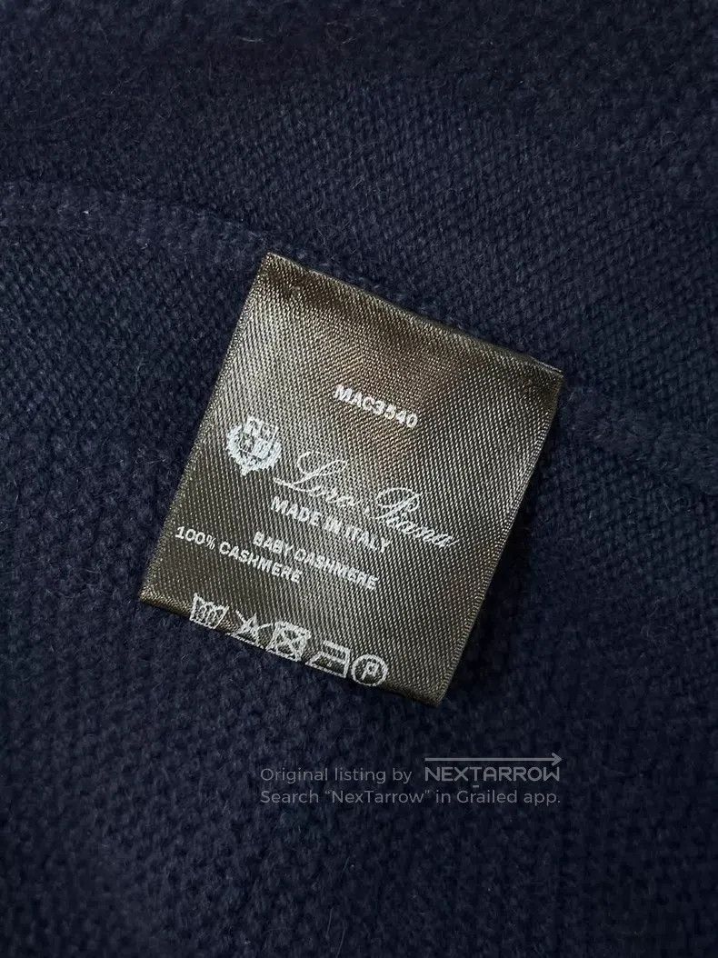 Loro Piana Loro Piana Navy Striped High Neck Cashmere Knit Sweater Size M / US 6-8 / IT 42-44 - 5 Thumbnail