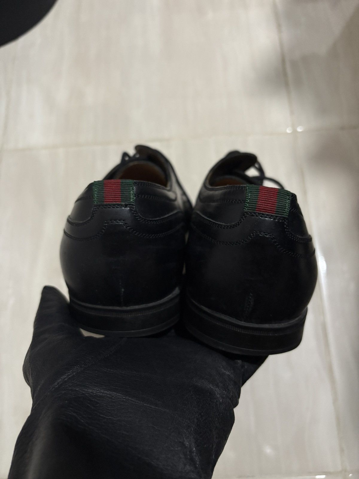 Gucci GUCCI RAVELLO OXFORD LEATHER BLACK SHOES Size US 9.5 / EU 42-43 - 3 Thumbnail