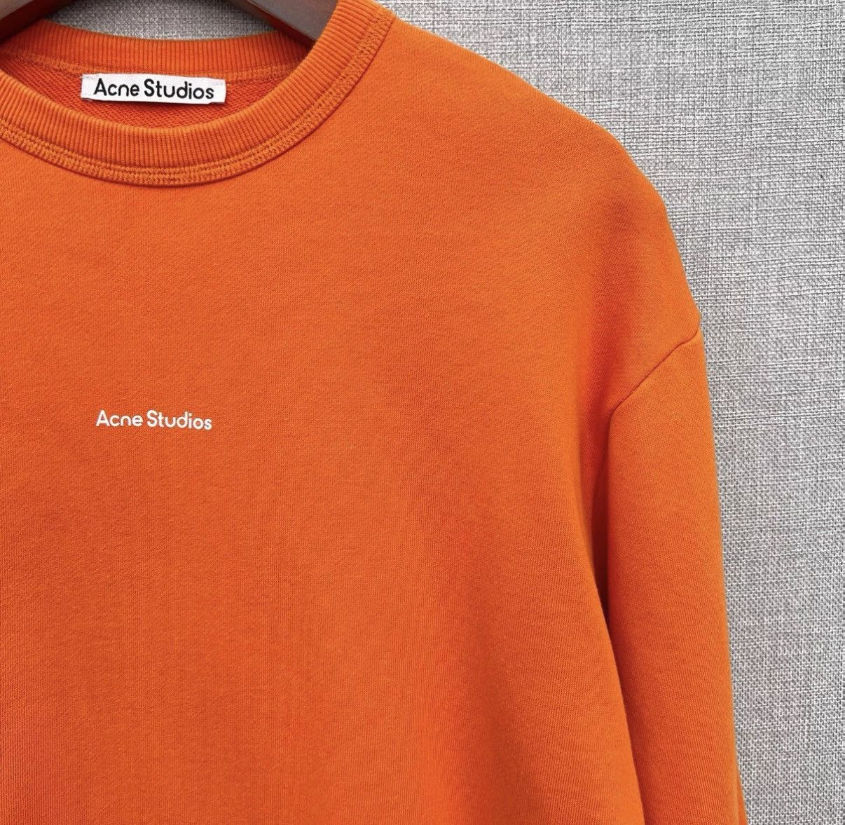 Acne Studios Acne Studios Orange Print Logo Hoodie / Sweatshirt Size US M / EU 48-50 / 2 - 3 Thumbnail