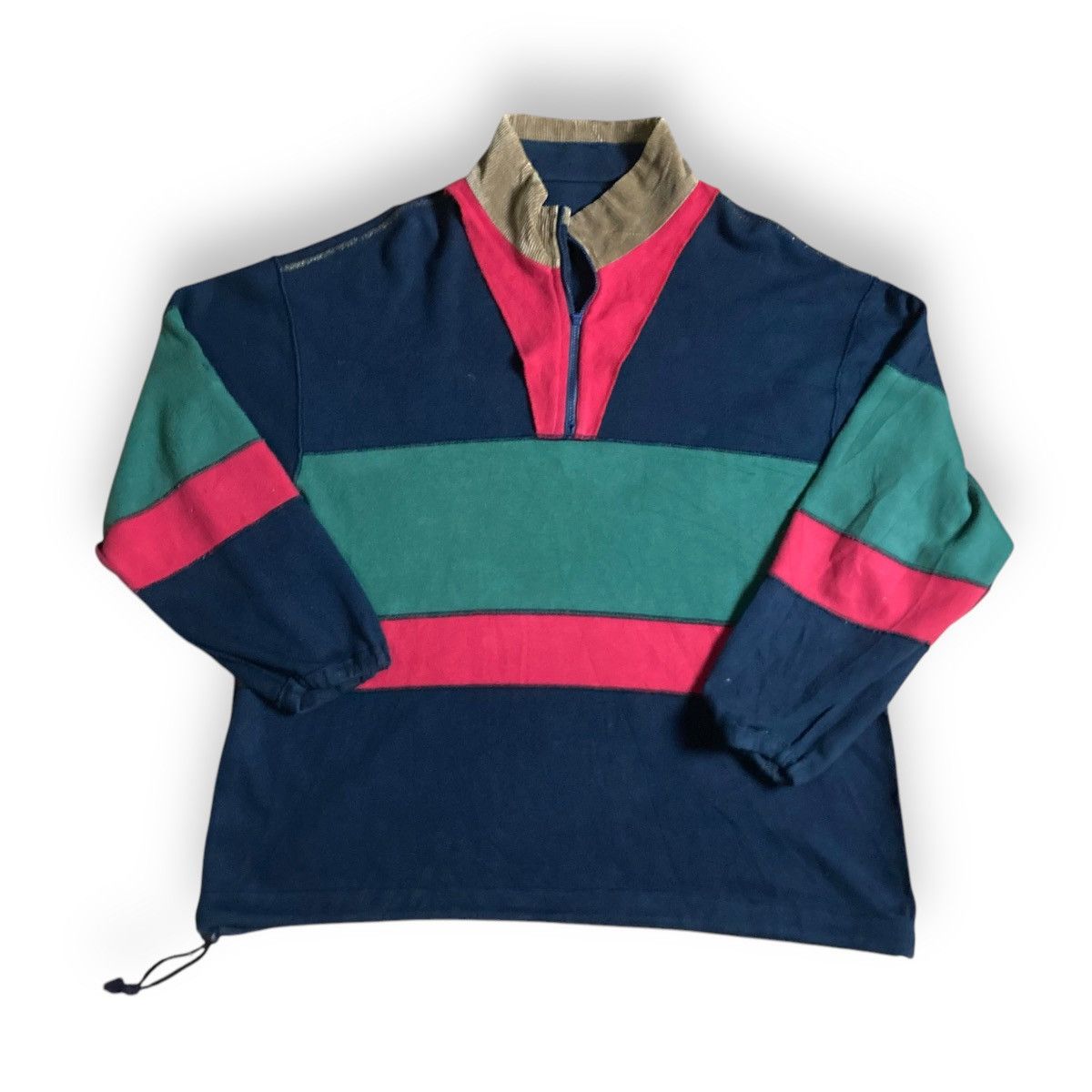 Burberry VINTAGE BURBERRY RUBBER PATCH QUATER ZIPPER SWEATSHIRT Size US L / EU 52-54 / 3 - 2 Thumbnail