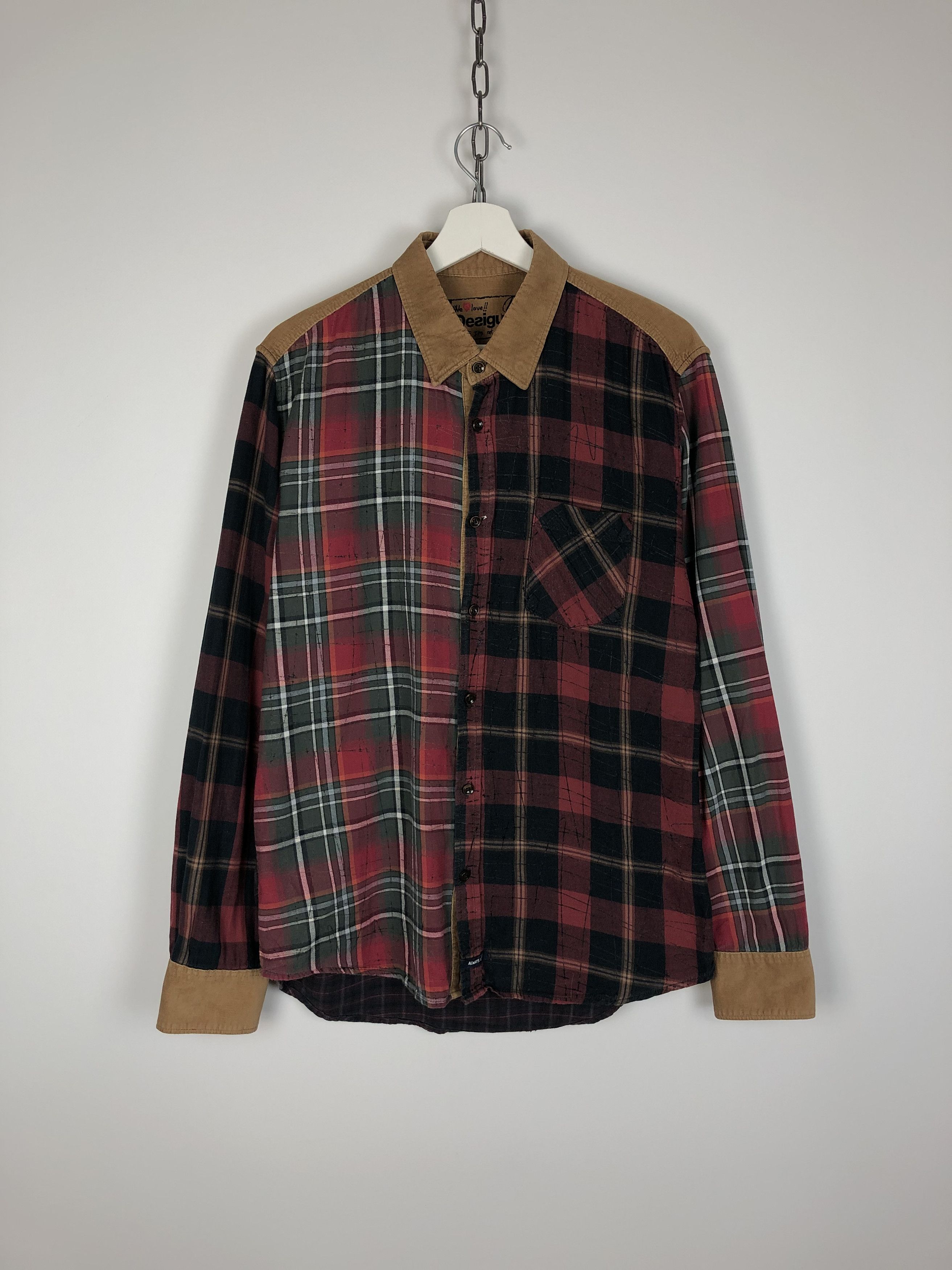 Desigual Check Shirt Button Always Up size L