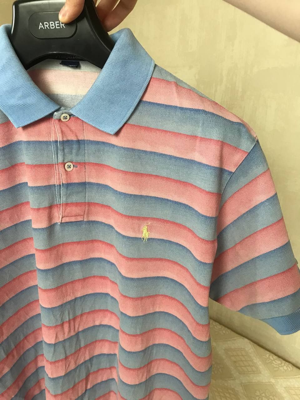 Polo Ralph Lauren 🔥 Vintage Polo Ralph Lauren Striped Gradient Polo Shirt Tee Size US L / EU 52-54 / 3 - 7 Thumbnail