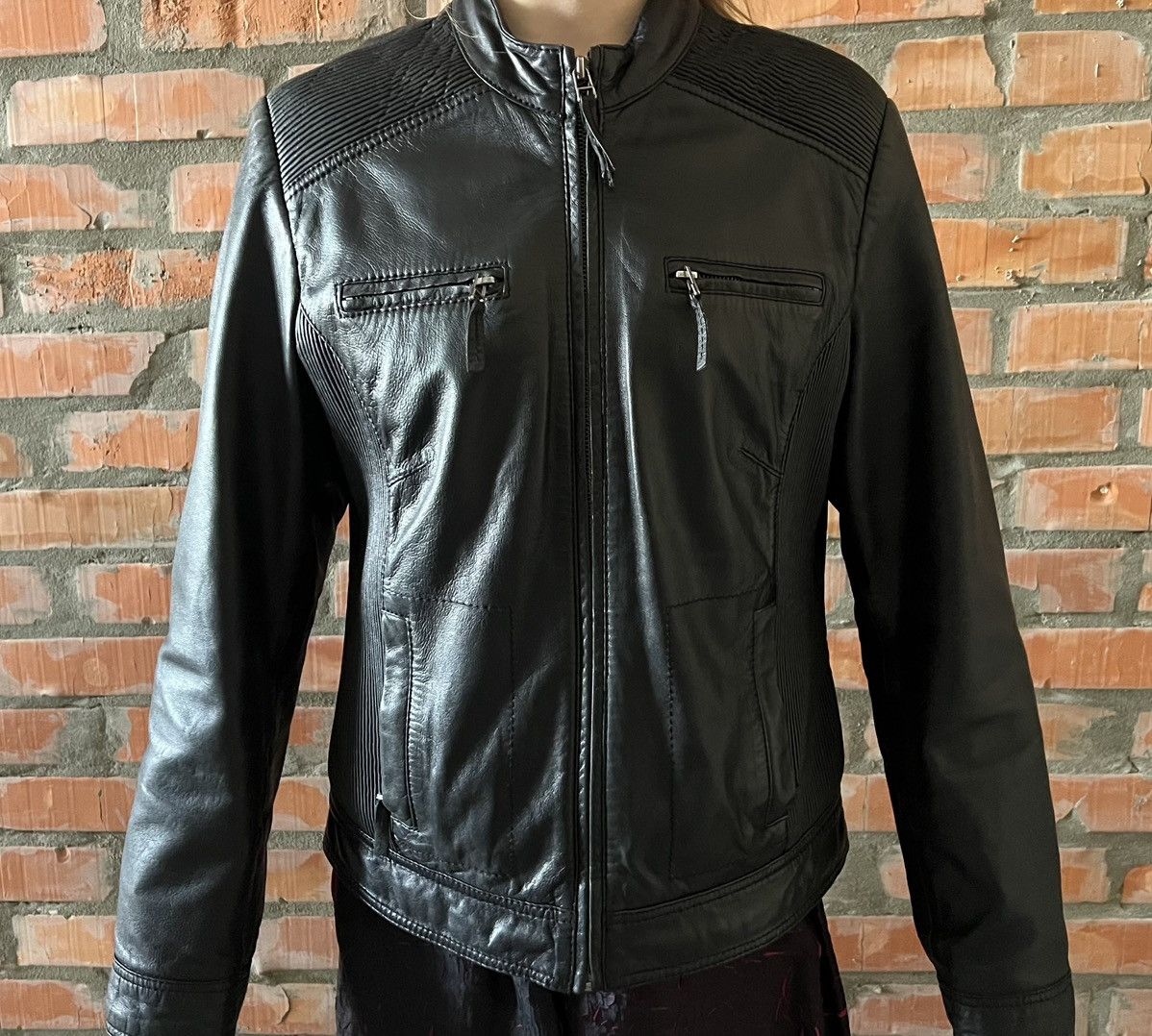 Leather Vintage Women’s Leather Biker Jacket Size L / US 10 / IT 46 - 18 Thumbnail