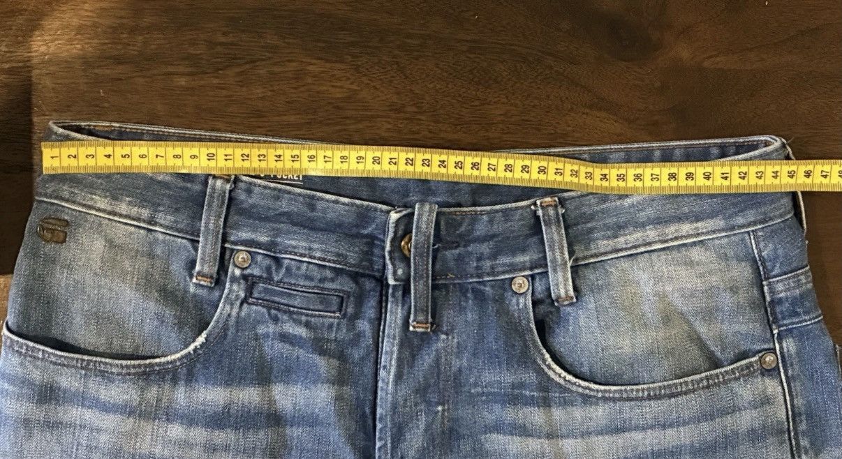 G-Star × Pharrell G-Star Raw D-Staq 5 Pocket Slim Jeans Blue Stretch Denim Size US 33 - 3 Thumbnail