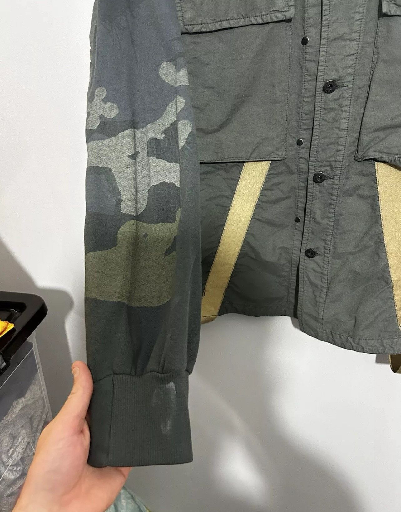 Griffin Griffin Blade-cut Bomber Parka Cotton Green/Grey Mens Large Size US L / EU 52-54 / 3 - 5 Thumbnail