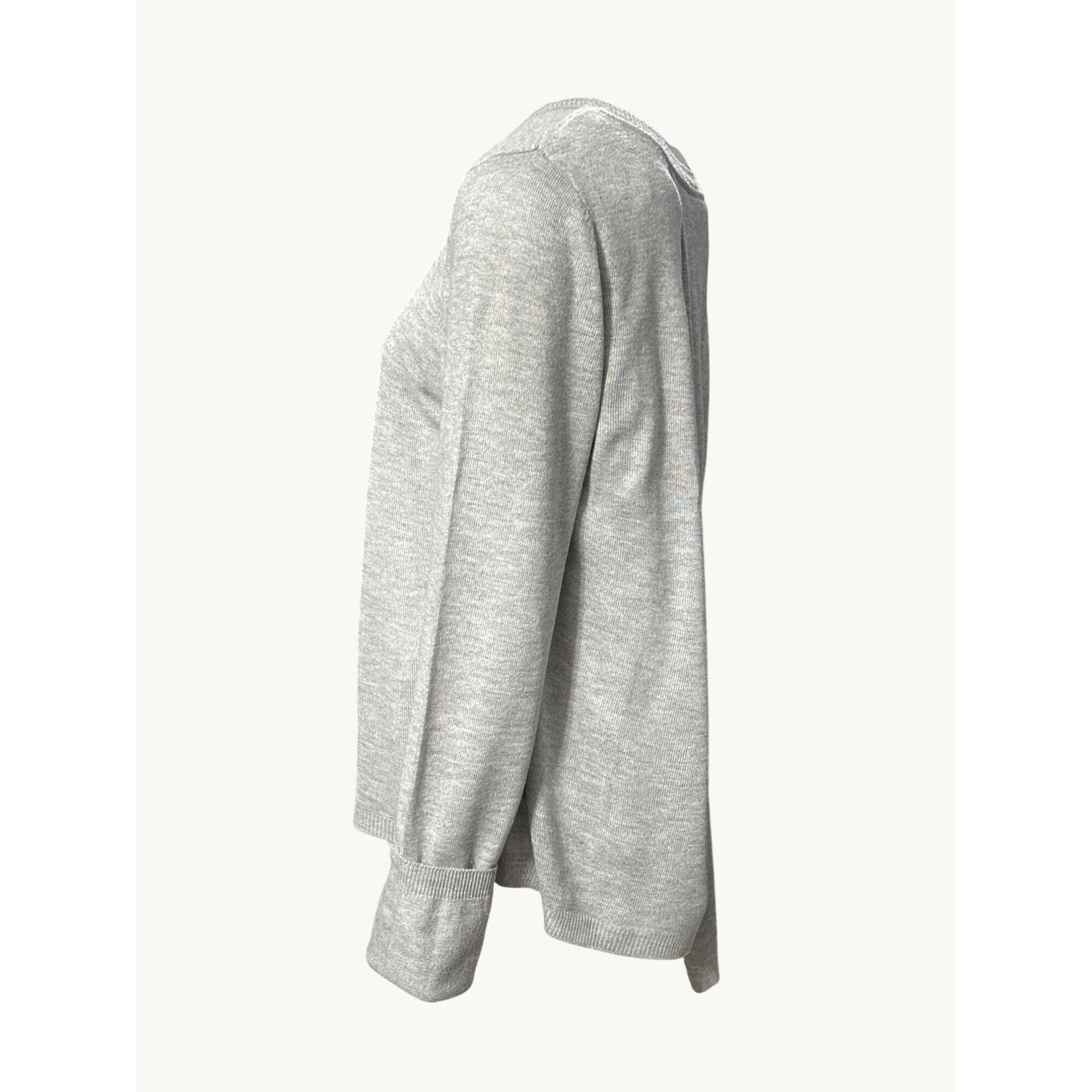 Other 89th and Madison XL Gray Knit Chiffon Back Twist Pullover Li Size XL / US 12-14 / IT 48-50 - 3 Thumbnail