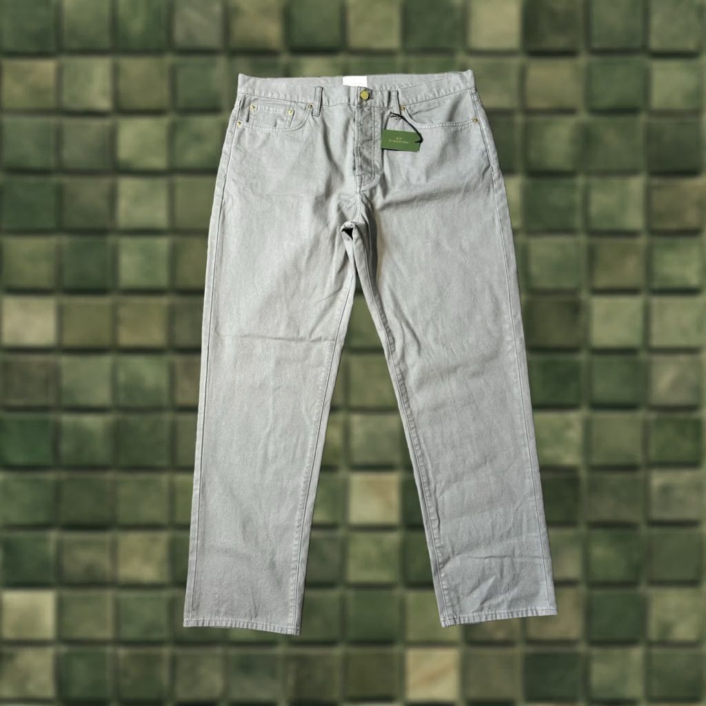 Sid Mashburn Sid Mashburn Mens 38x30 Slim Straight Canvas 5 Pocket Pants GRAY CANVAS Size US 38 / EU 54 - 1 Thumbnail