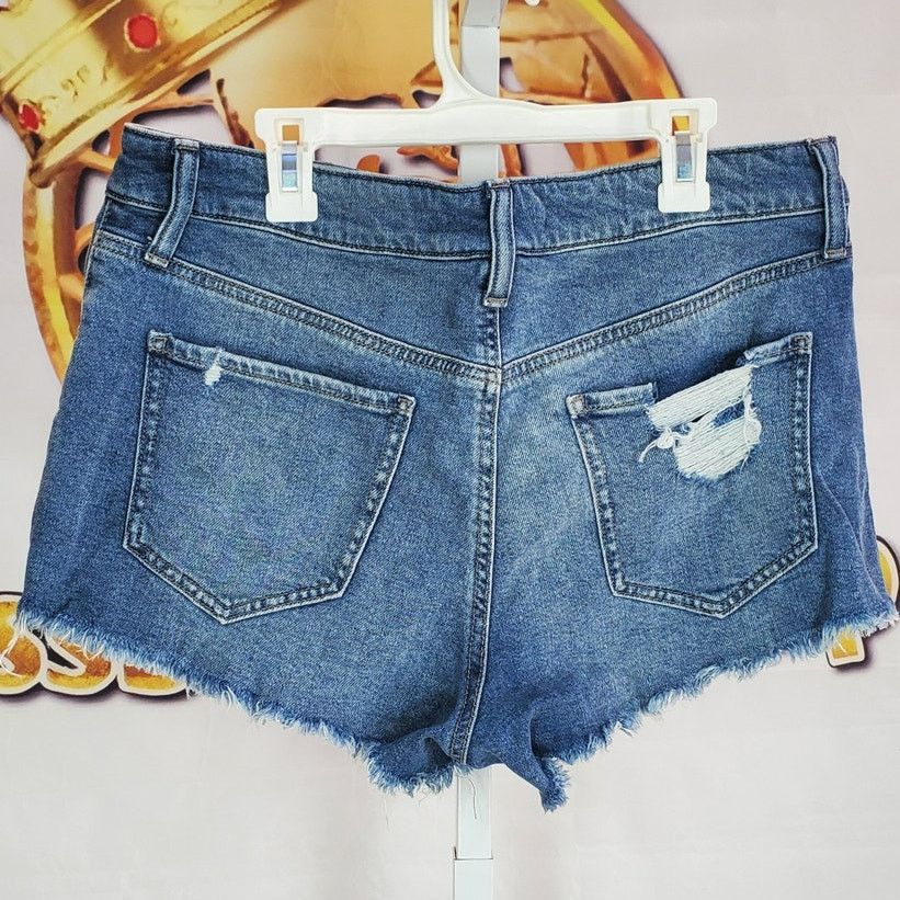 Other SO Blue Distressed Cutoff Denim Shorts Size 11 Size 30" / US 8 / IT 44 - 2 Thumbnail