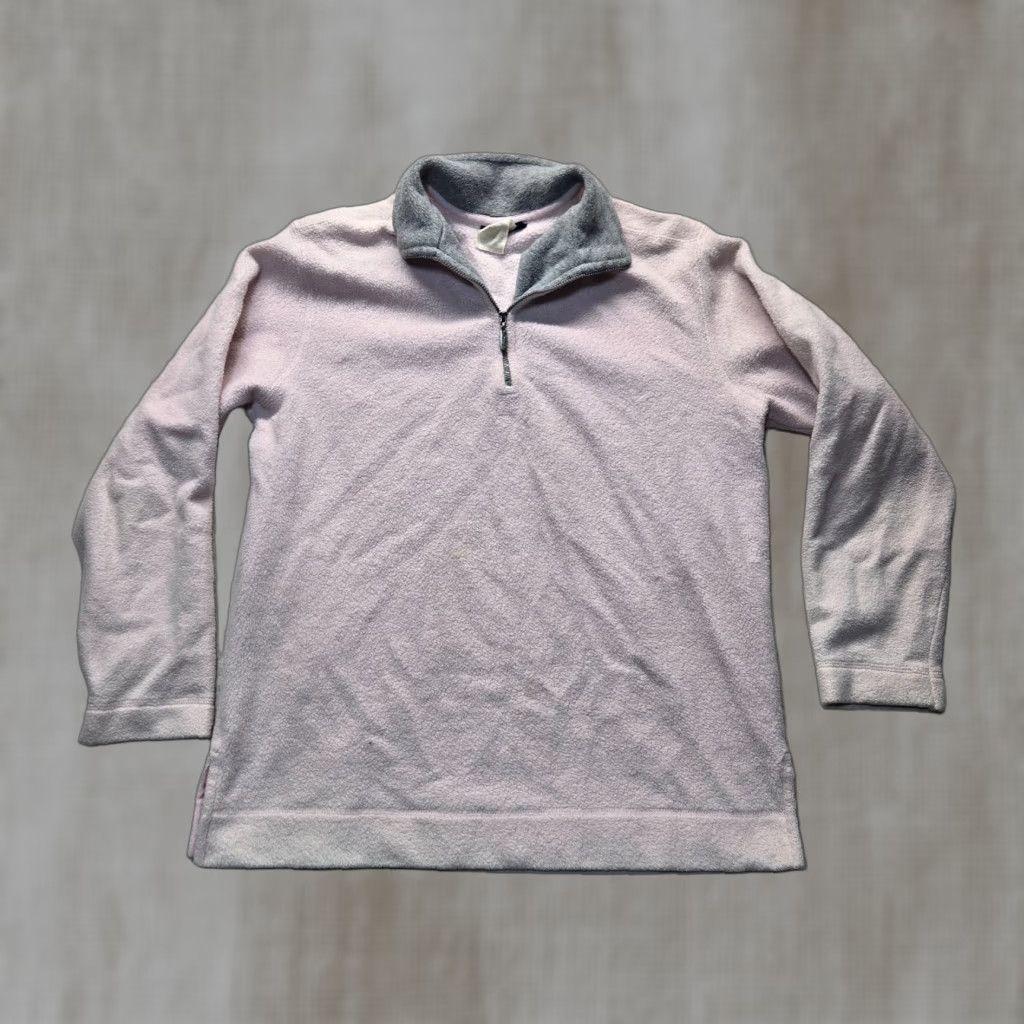 Catalina Catalina Pink Sport Fleece Long Sleeve Pullover Top Sweatshirt Women Small Pullover V-Neck 1/4 Zip Pockets Size S / US 4 / IT 40 - 1 Thumbnail