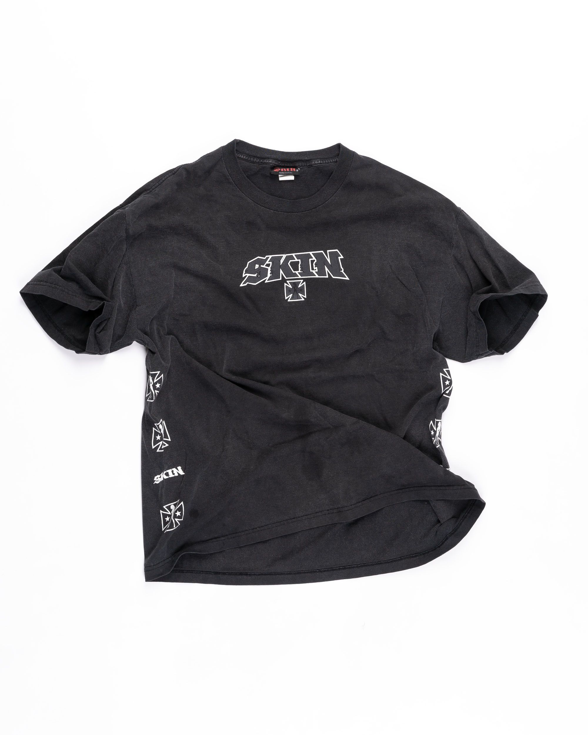 Image of Skin Industries Logo T-Shirt in Vintage Black, Men's (Size XL)