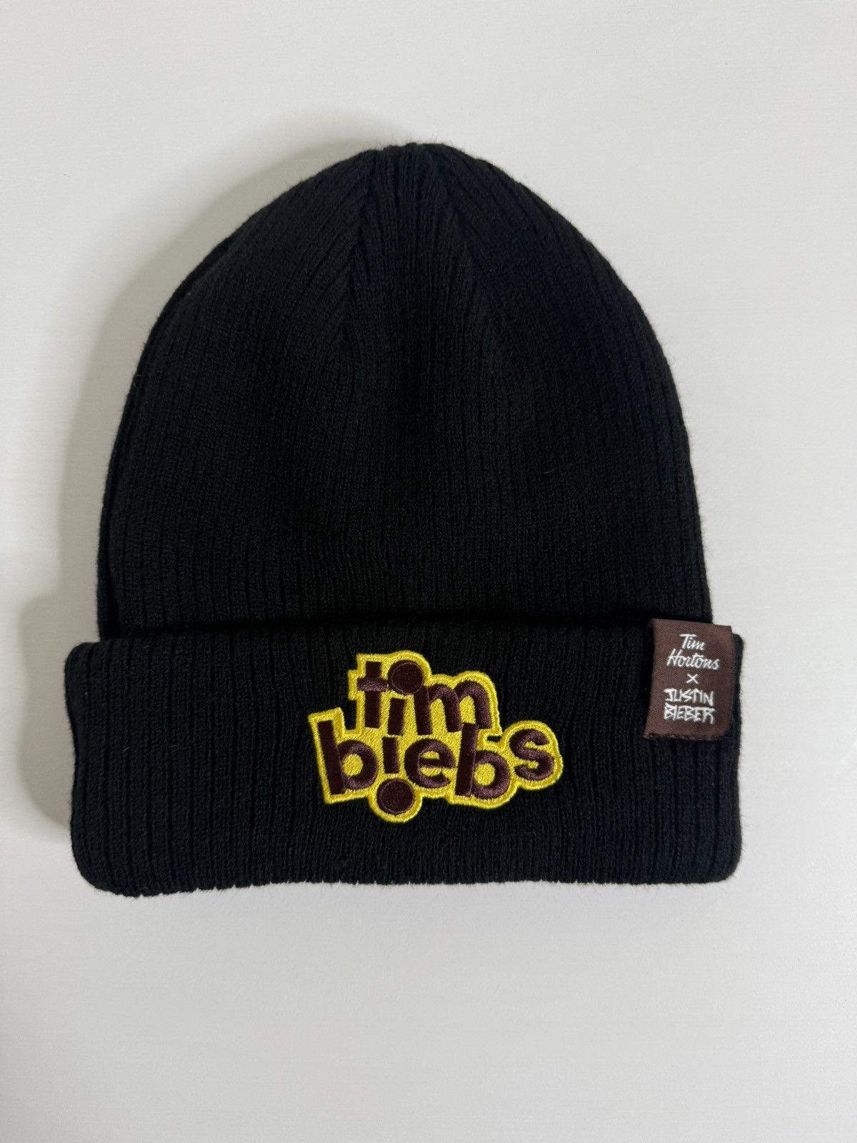 Justin Bieber Justin Bieber x Tim Hortons Beanie "Black" (OS) *PREOWNED* Size ONE SIZE - 2 Thumbnail