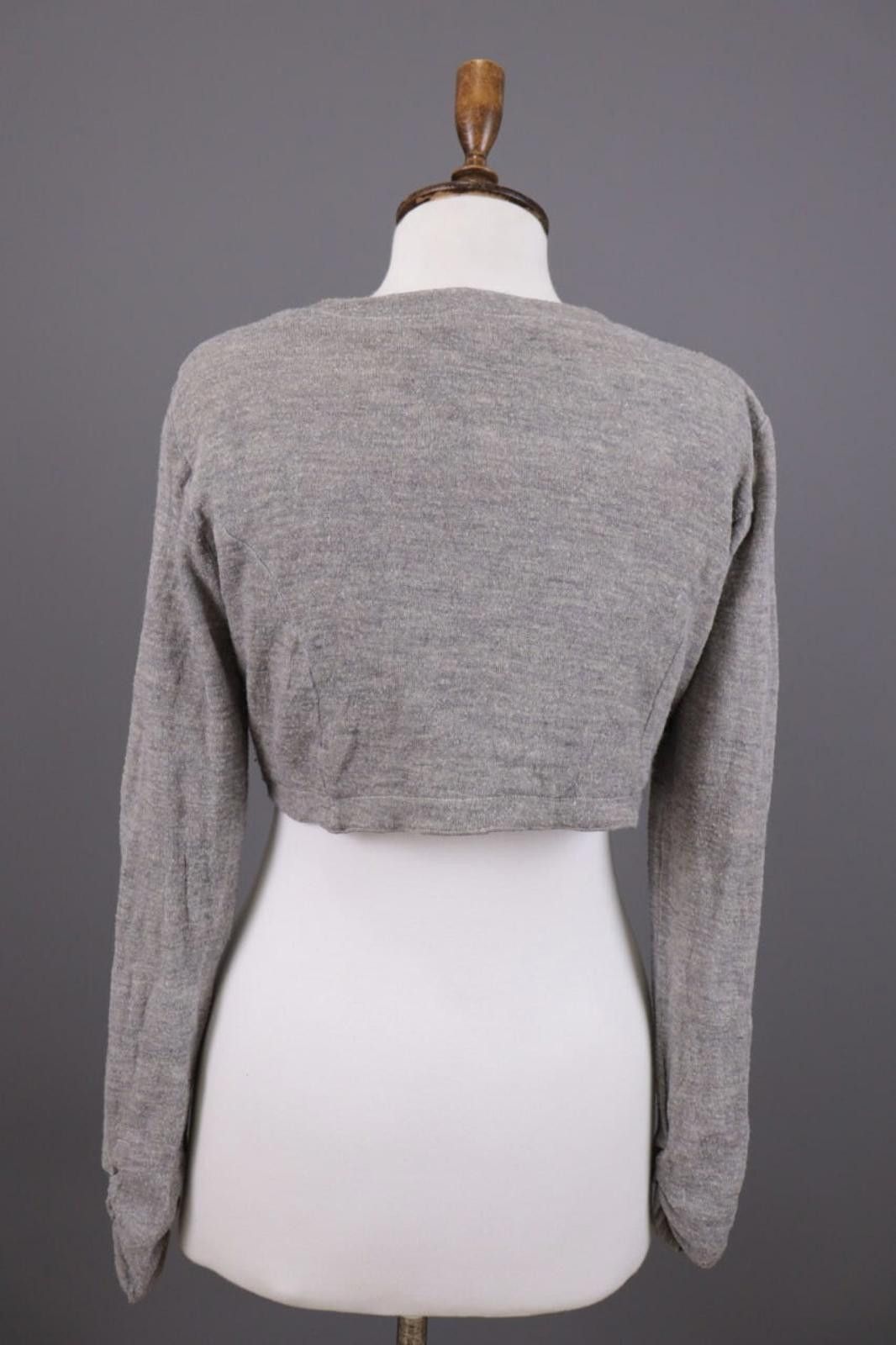 Designer Elisa Cavaletti Gray Floral Cardigan Sweater Size L Size L / US 10 / IT 46 - 9 Thumbnail