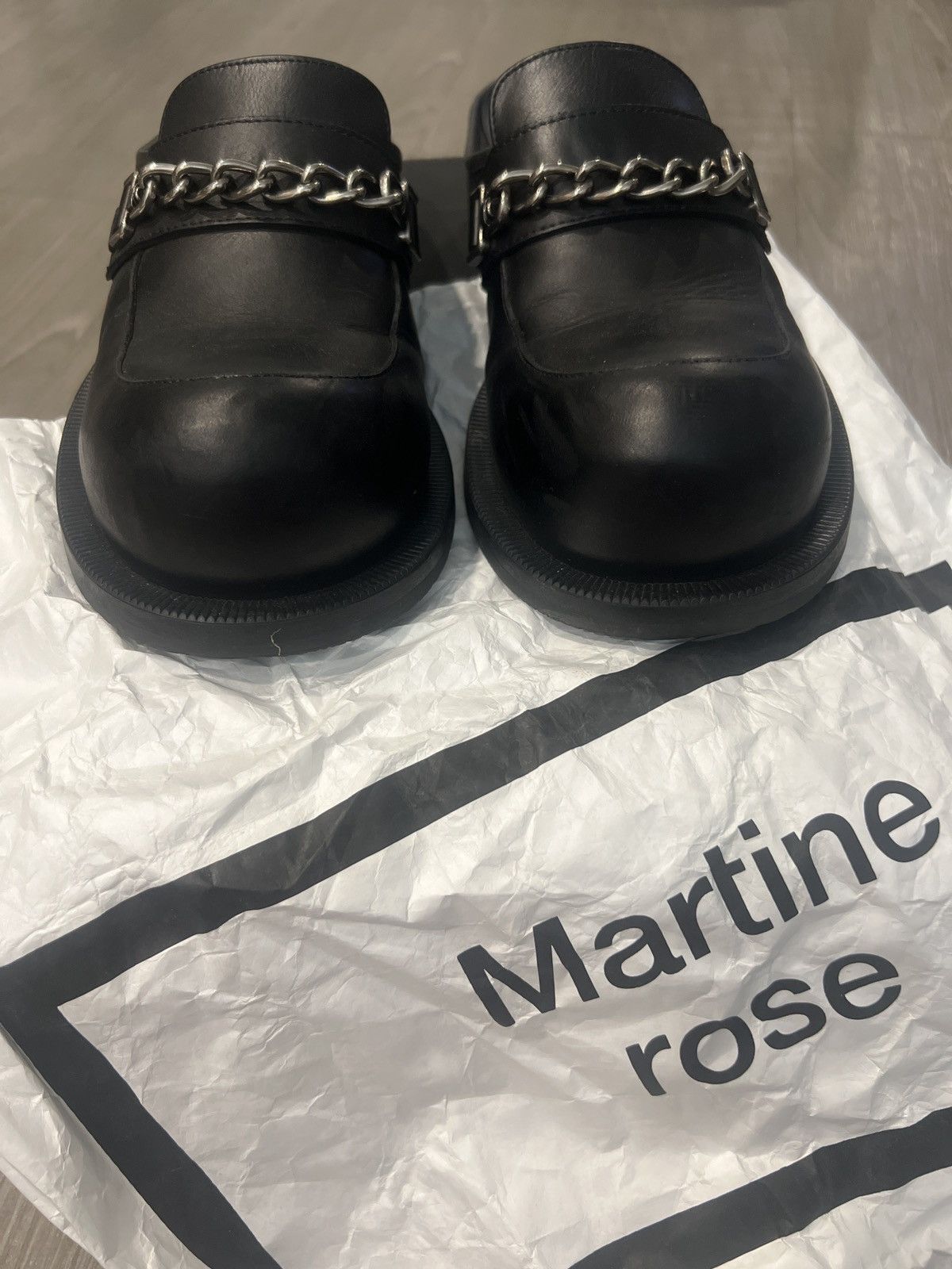 image of Martine Rose Bulb To Mule Shoes in Black, Men's (Size 7)