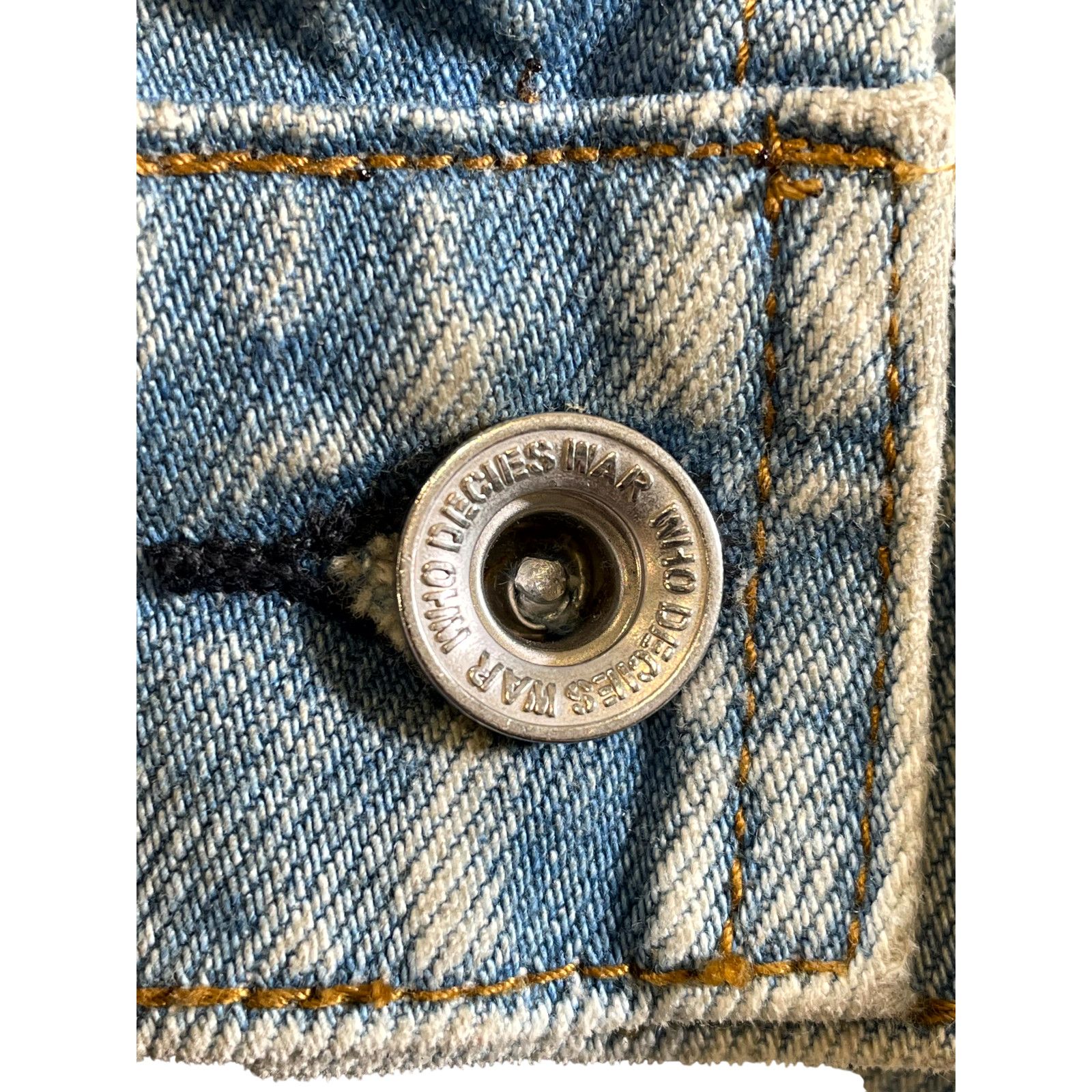 Who Decides War Who Decides War Patched Arch Repaired Denim Blue Jacket Size US L / EU 52-54 / 3 - 5 Thumbnail