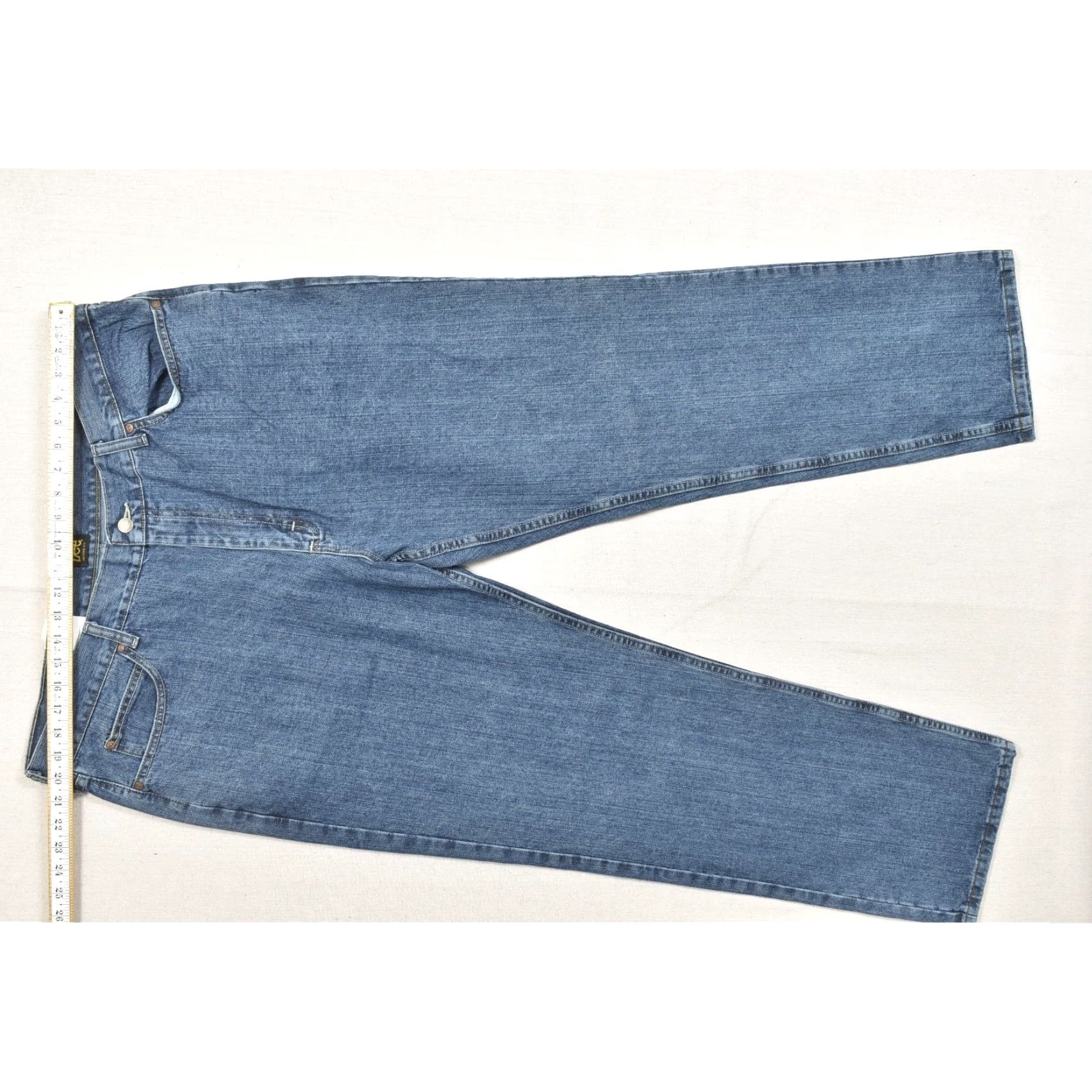 Lee Lee Jeans Straight Leg Jeans Mens 42x32 Relaxed Fit 5-Pocket Blue Denim New With Tags Pants Size US 42 / EU 58 - 3 Thumbnail