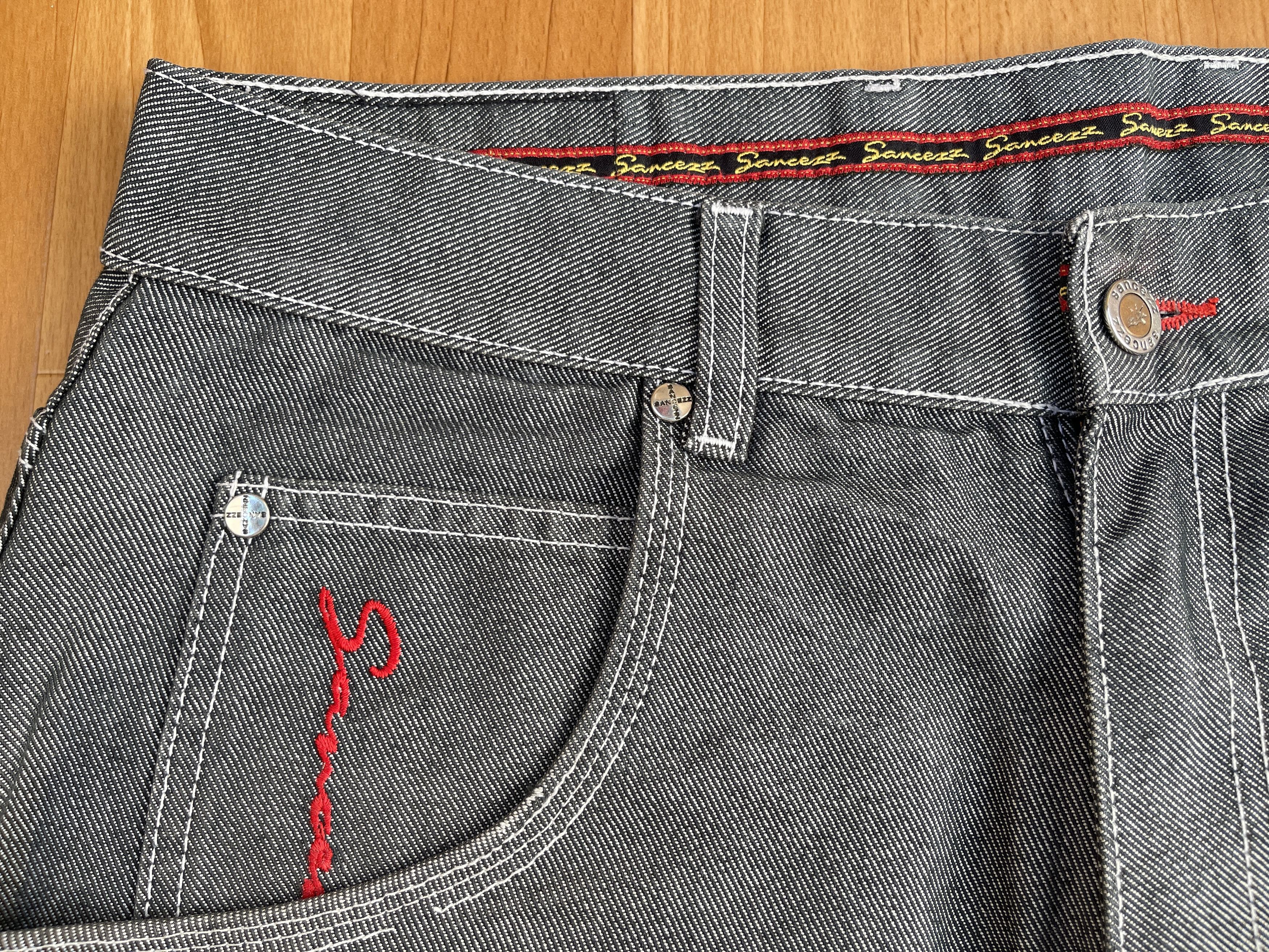 Other Sancezz jeans, shiny, vintage baggy, silver, metallic Y2K 32 Size US 32 / EU 48 - 17 Thumbnail