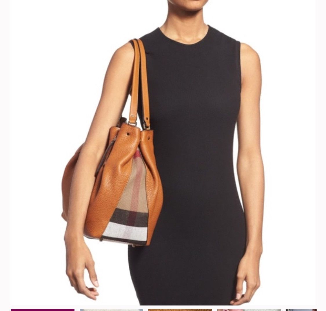 Burberry Burberry Maidstone Tote Medium Saddle Brown Leather Size ONE SIZE - 1 Thumbnail