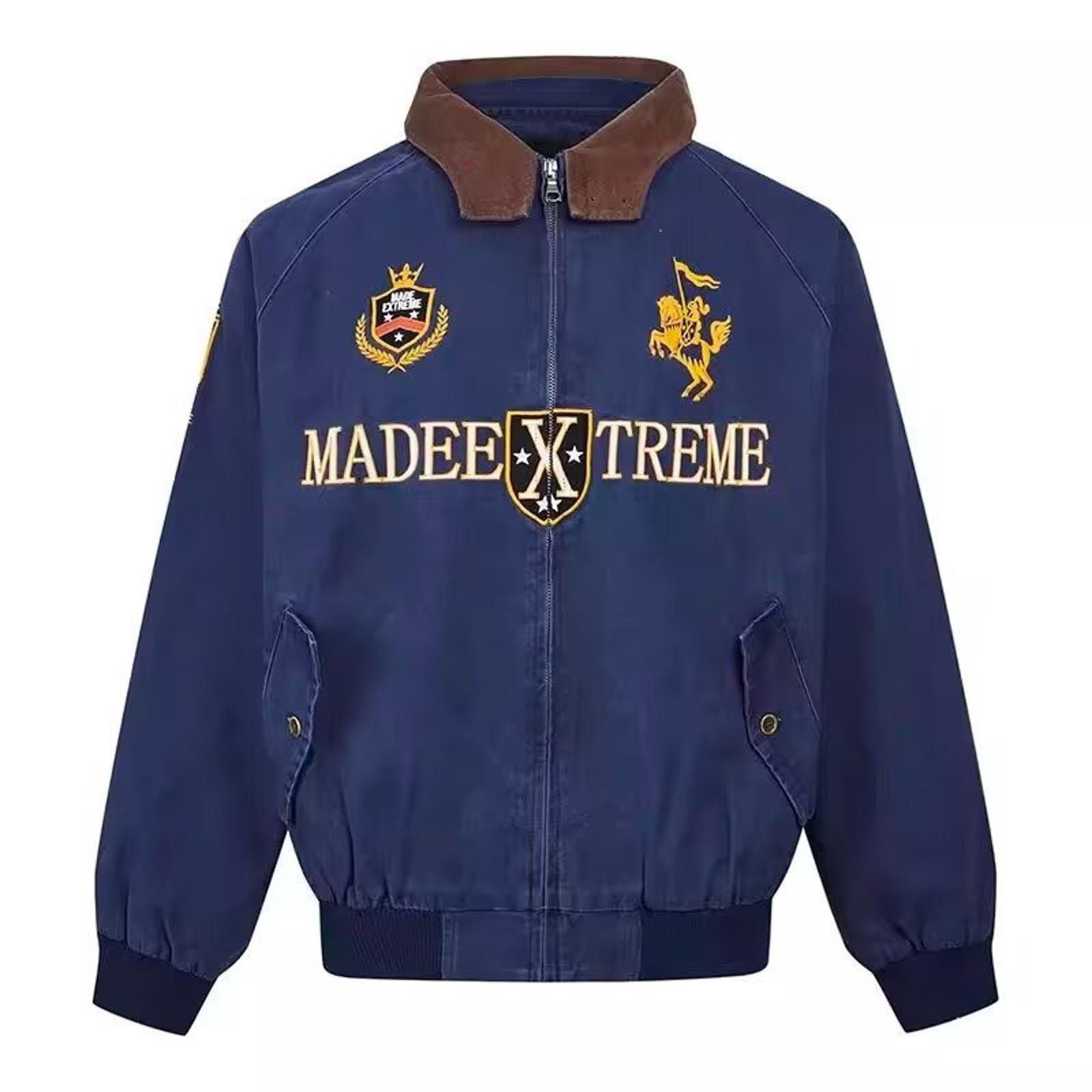 Japanese Brand Navy Blue Utility Jacket with Embroidered Patches Size US M / EU 48-50 / 2 - 4 Thumbnail