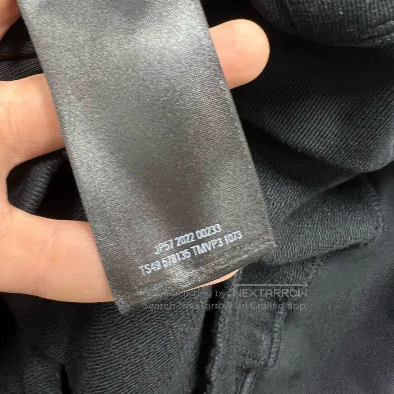 Balenciaga Balenciaga Crystal Lock Logo Water-Washed Black Hoodie Size US S / EU 44-46 / 1 - 6 Thumbnail