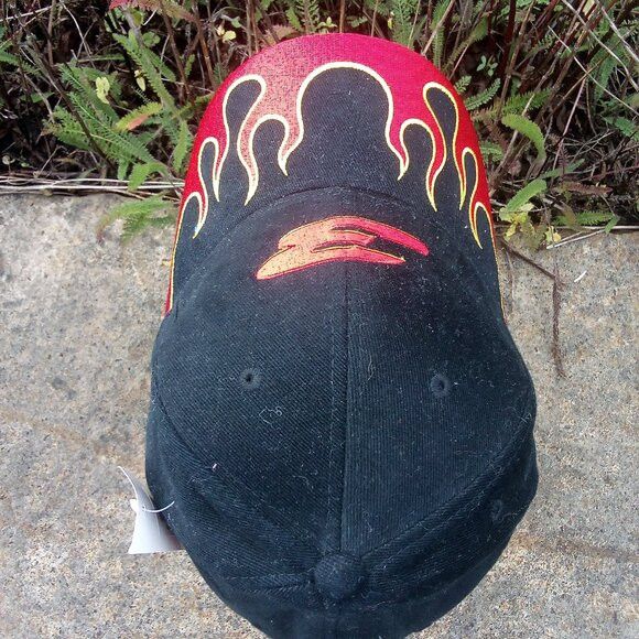 NASCAR NWT Ultra Fit Dale Earnardt Jr Flames Strap Back Hat Cap Size ONE SIZE - 4 Thumbnail