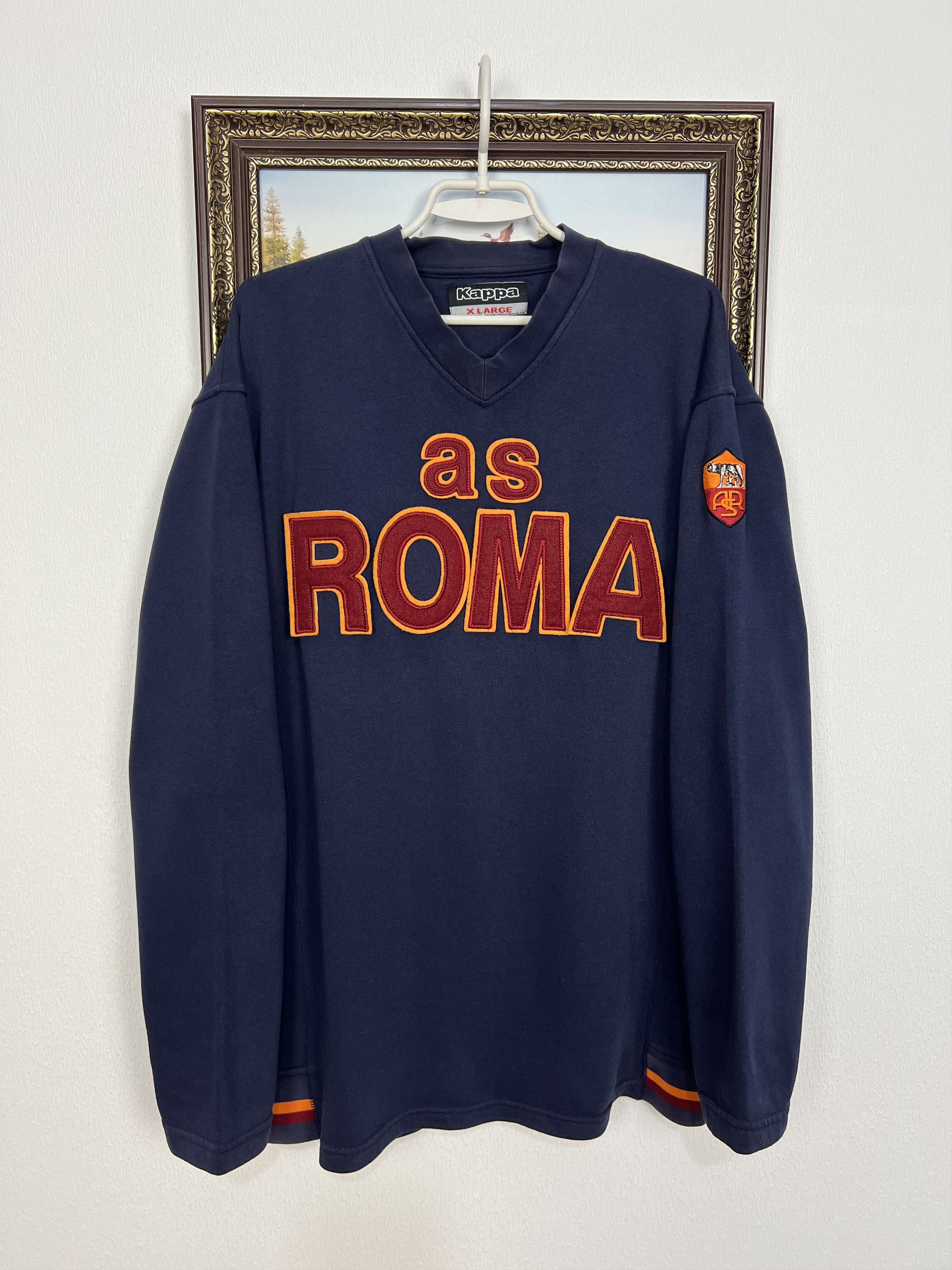 Kappa Vintage AS Roma Football Sweatshirt Soccer Crewneck Maglia Size US XL / EU 56 / 4 - 1 Thumbnail