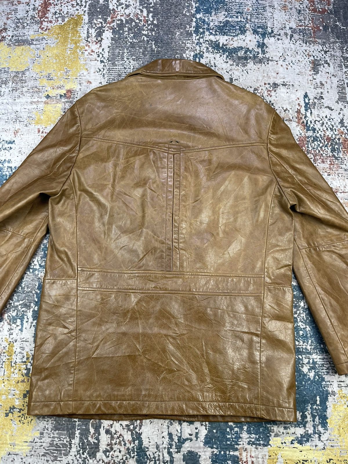 Gap Y2k🔥Vintage GAP Cowhide Four Pocket Leather Jacket Size US M / EU 48-50 / 2 - 9 Thumbnail