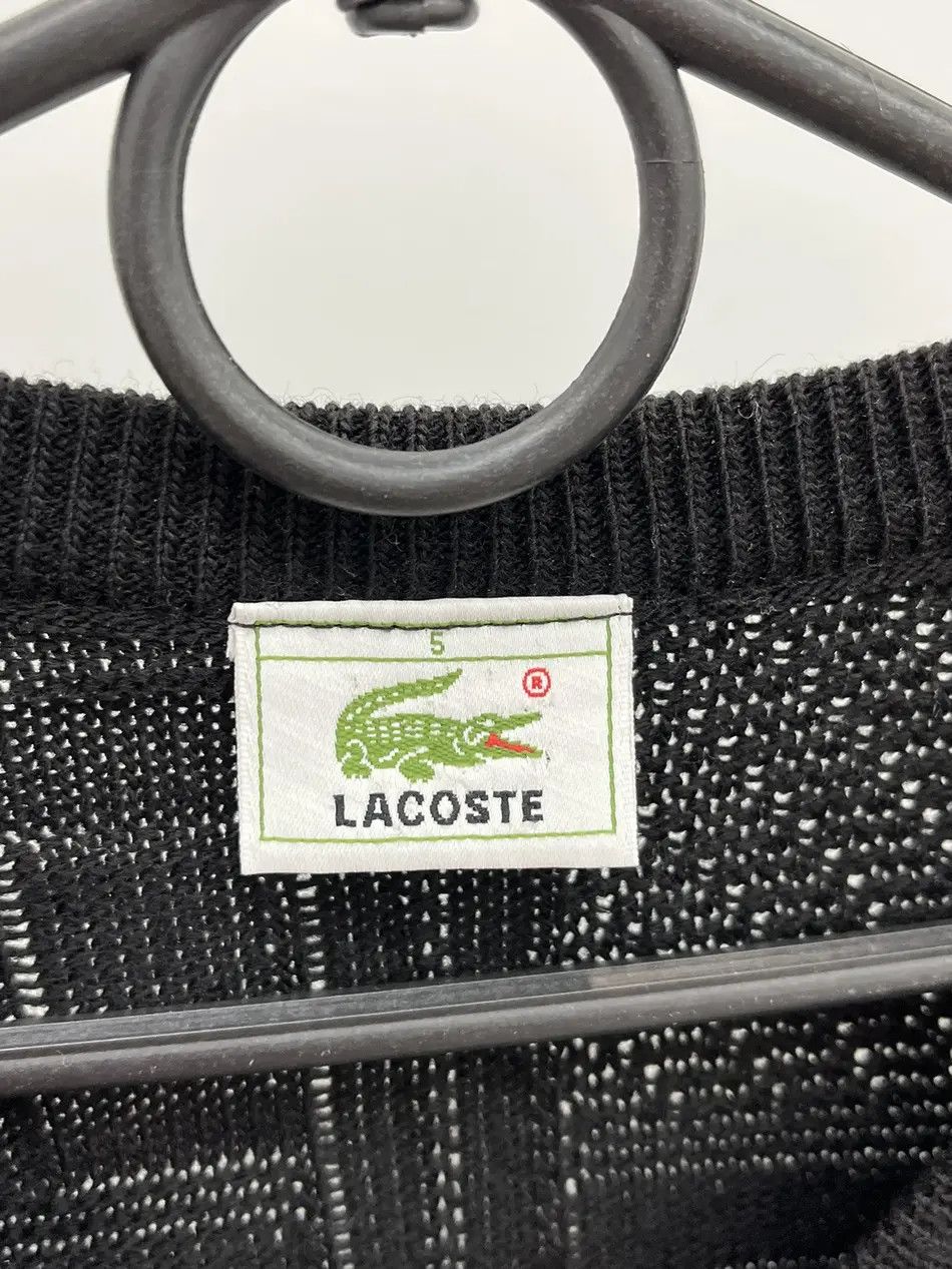 Lacoste Vintage Lacoste Knit Wool V-Neck Sweater Size US XL / EU 56 / 4 - 2 Thumbnail