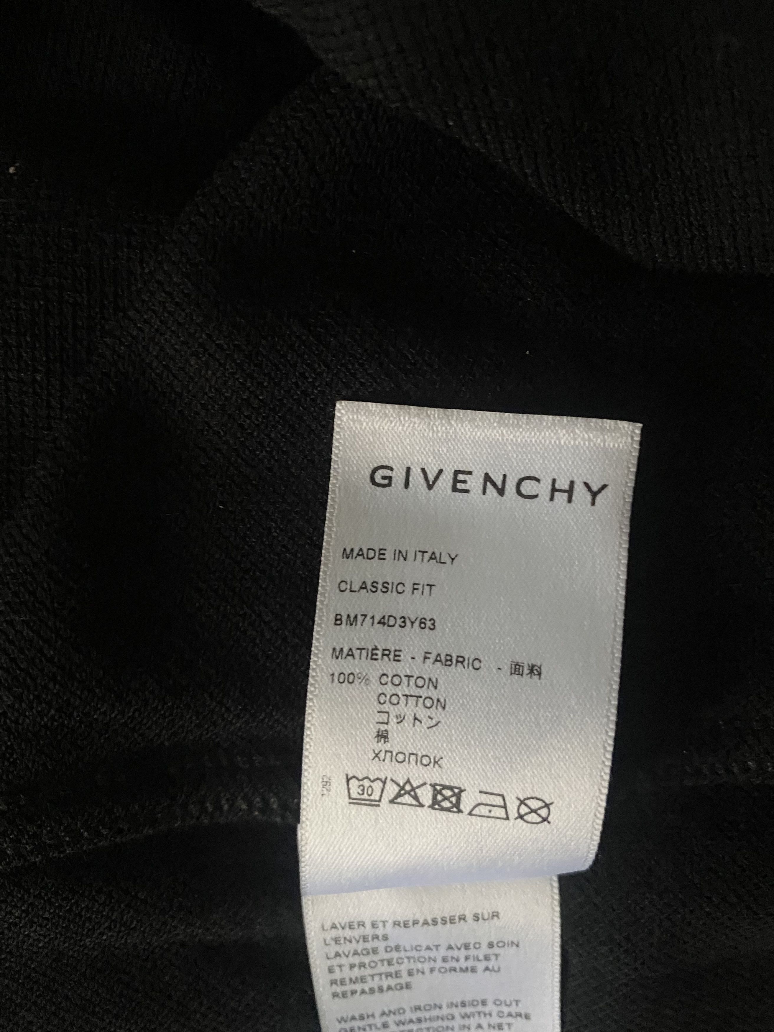 Givenchy Givenchy Black Cotton Zip Polo Shirt - Eyelet Details Sz L Size US L / EU 52-54 / 3 - 9 Thumbnail