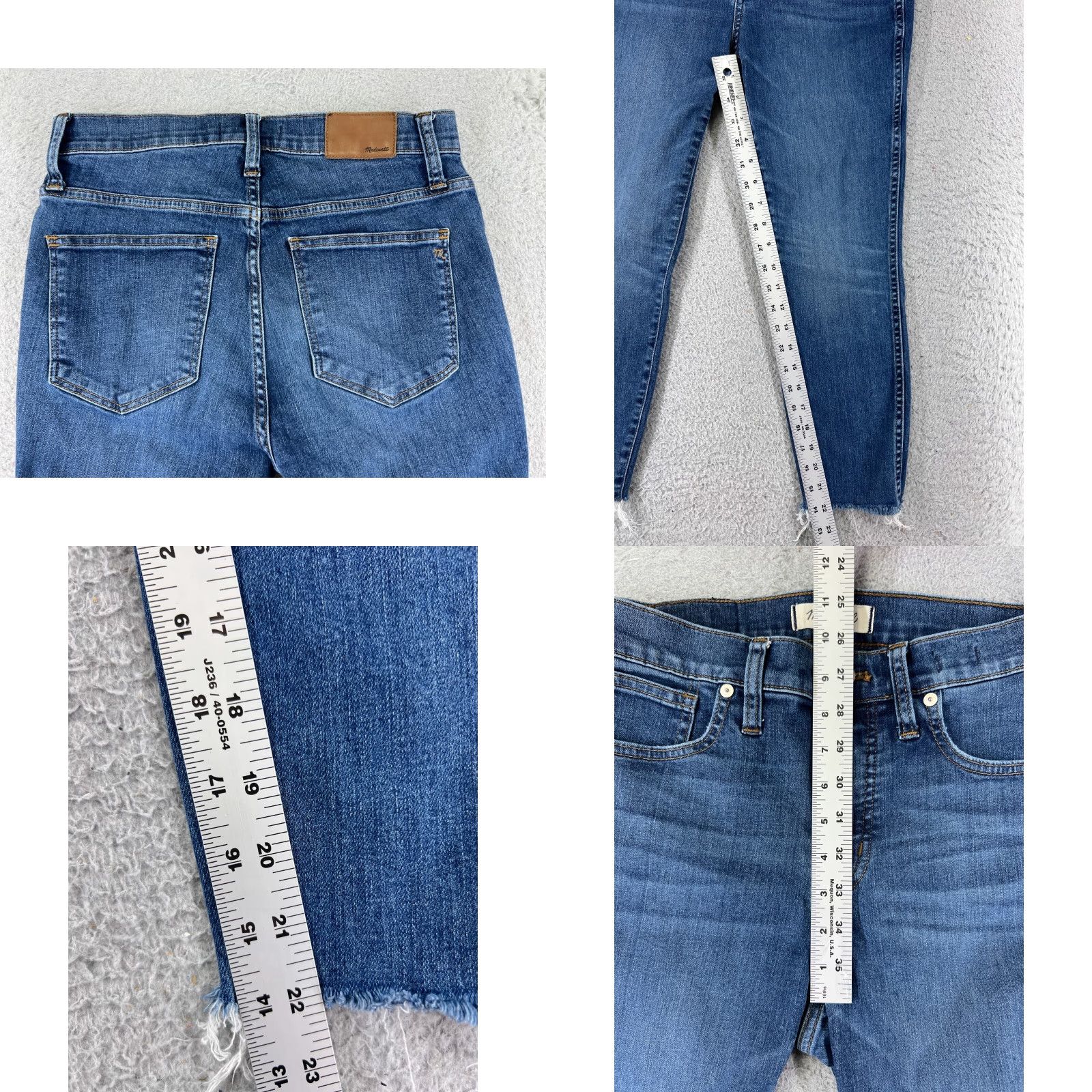 Madewell Madewell Jeans Womens Denim 27x22 Blue Zip 27 Skinny Crop High Rise 10" Cotton Blend Regular 5-Pocket Mens? Size 27" / US 4 / IT 40 - 9 Thumbnail
