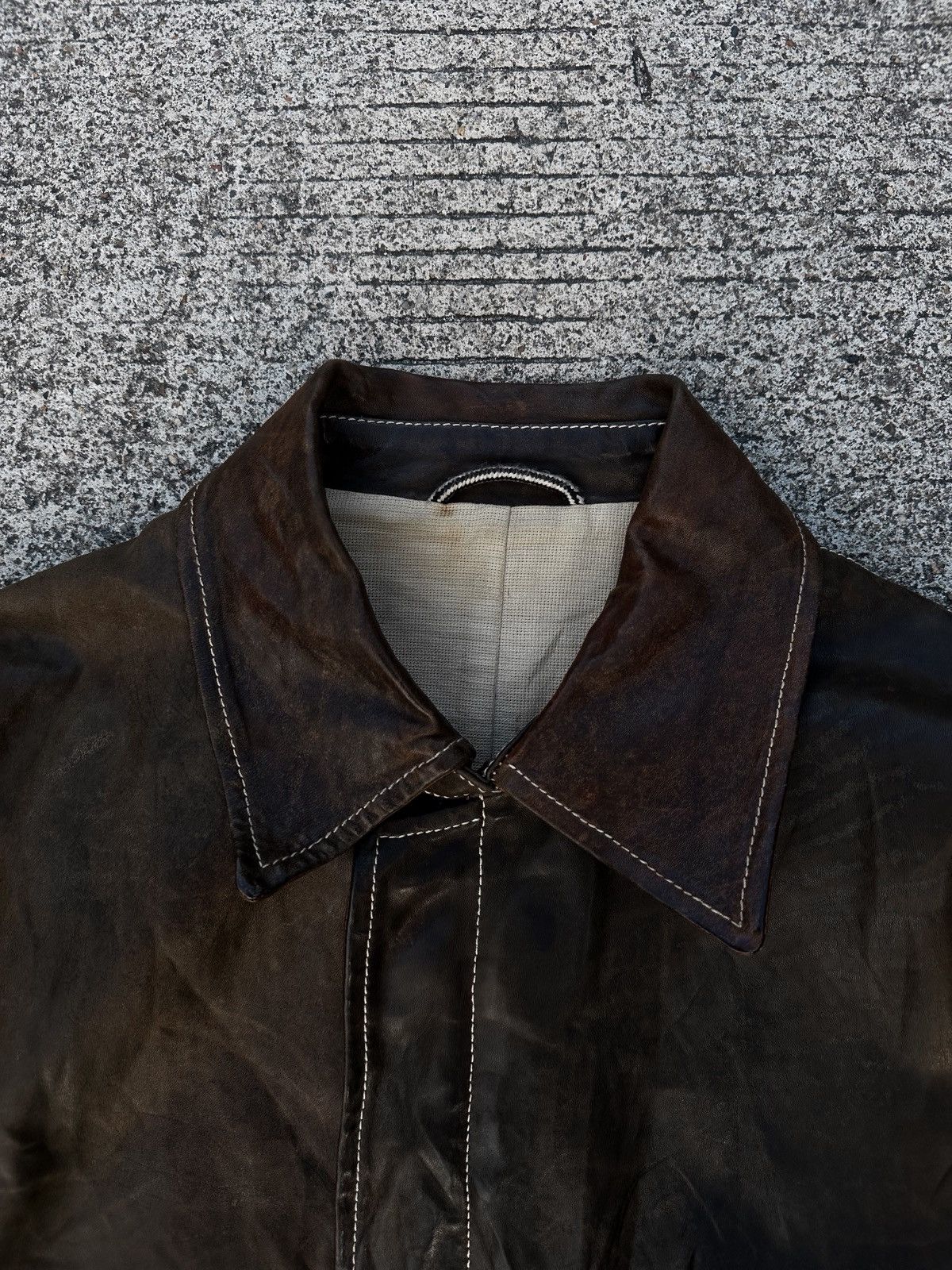 Carol Christian Poell Fw04/05 Overlock Proto Leather Jacket LM/1986 Size US S / EU 44-46 / 1 - 4 Thumbnail