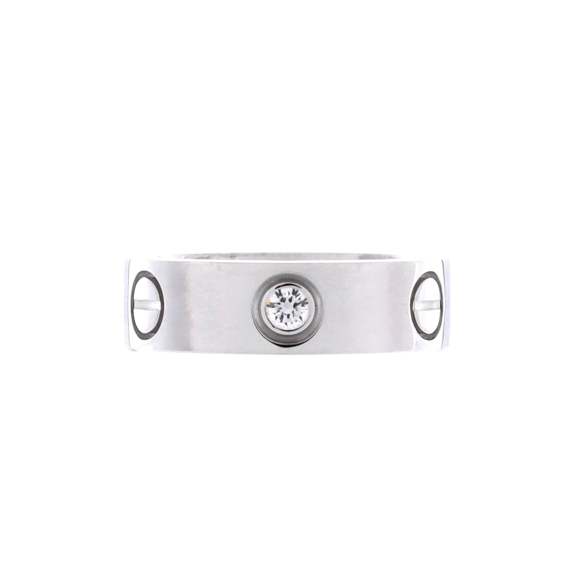 Cartier Love 3 Diamonds Band Ring Size ONE SIZE - 1 Thumbnail
