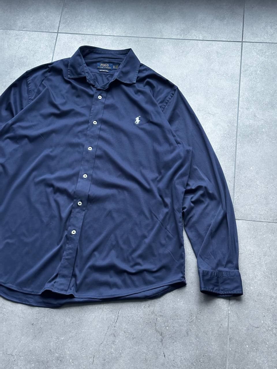 Polo Ralph Lauren Rare Polo Ralph Lauren Navy Luxury Shirt Size XL Size US XL / EU 56 / 4 - 2 Thumbnail