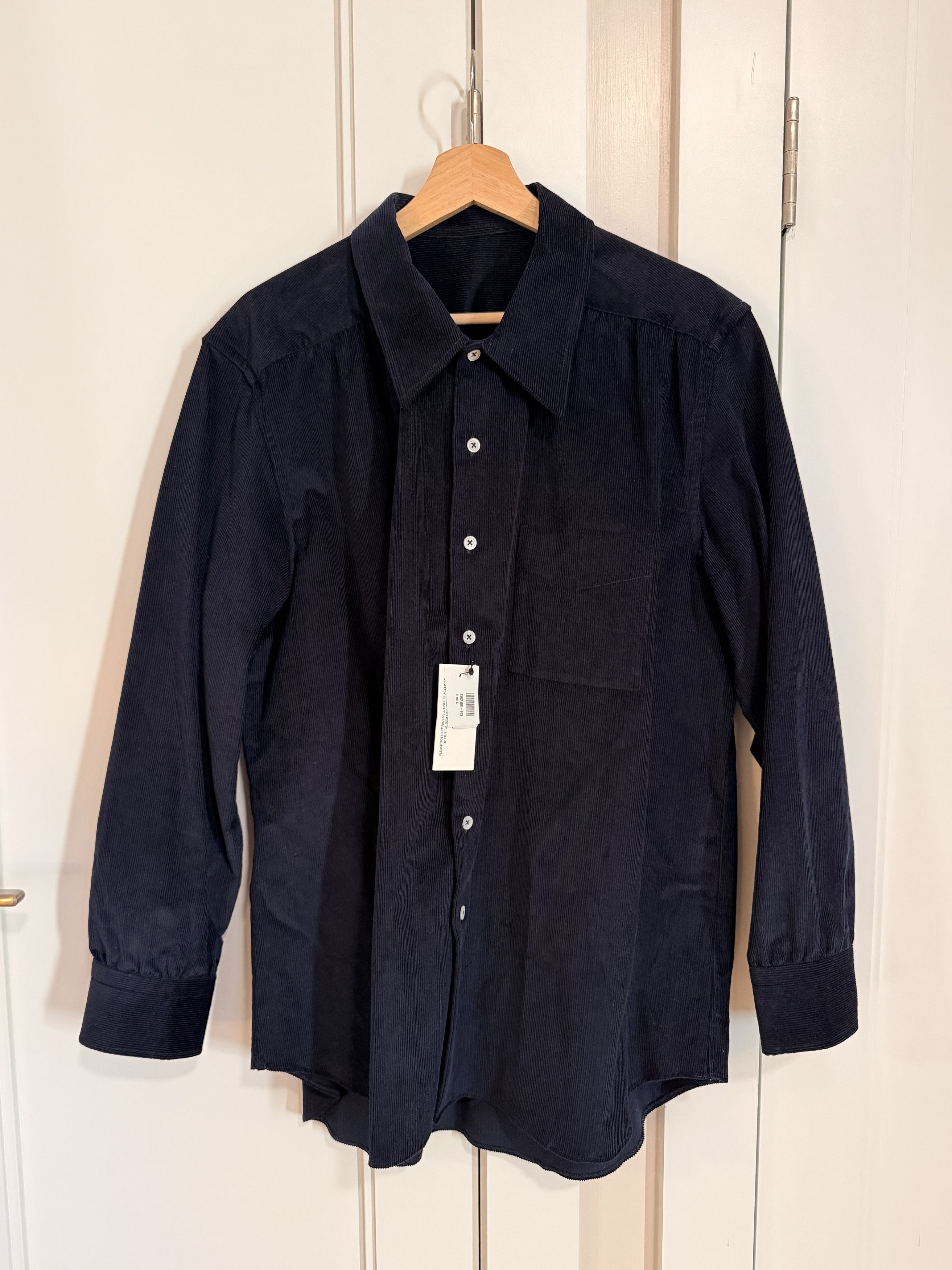 Anderson & Sheppard Anderson & Sheppard - Cotton-Corduroy Shirt - Navy Size US L / EU 52-54 / 3 - 1 Thumbnail