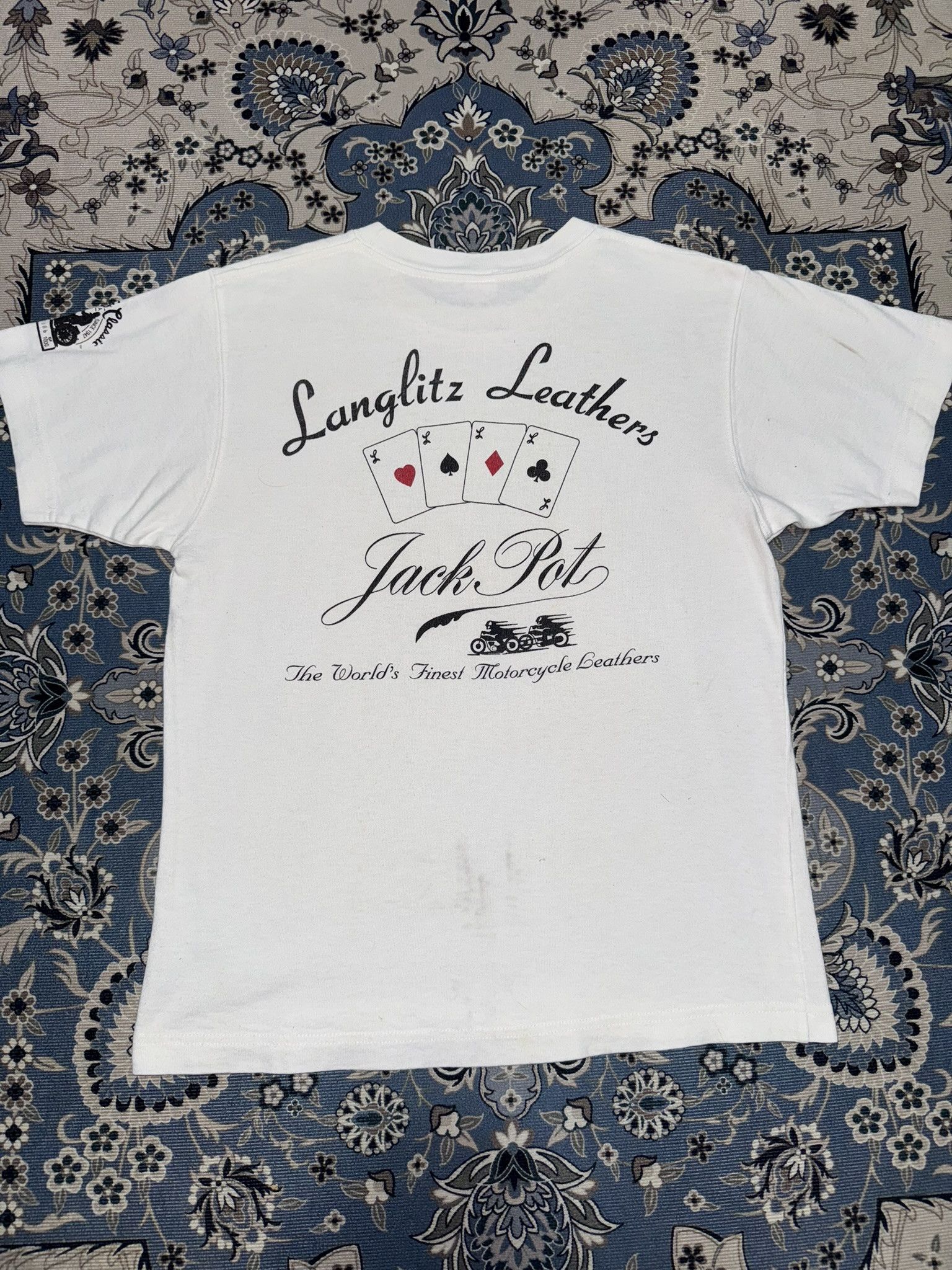 Indian Motorcycle × Japanese Brand Limited Edition 886/1000 Langlitz Lathers Motorclub T shirt Size US S / EU 44-46 / 1 - 2 Thumbnail
