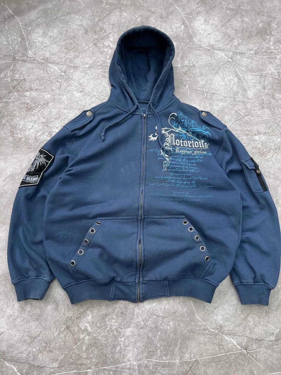 Japanese Brand 2000s Japanese Punk Grunge Fur HOODIE Jacket opium style Size US XL / EU 56 / 4 - 1 Thumbnail