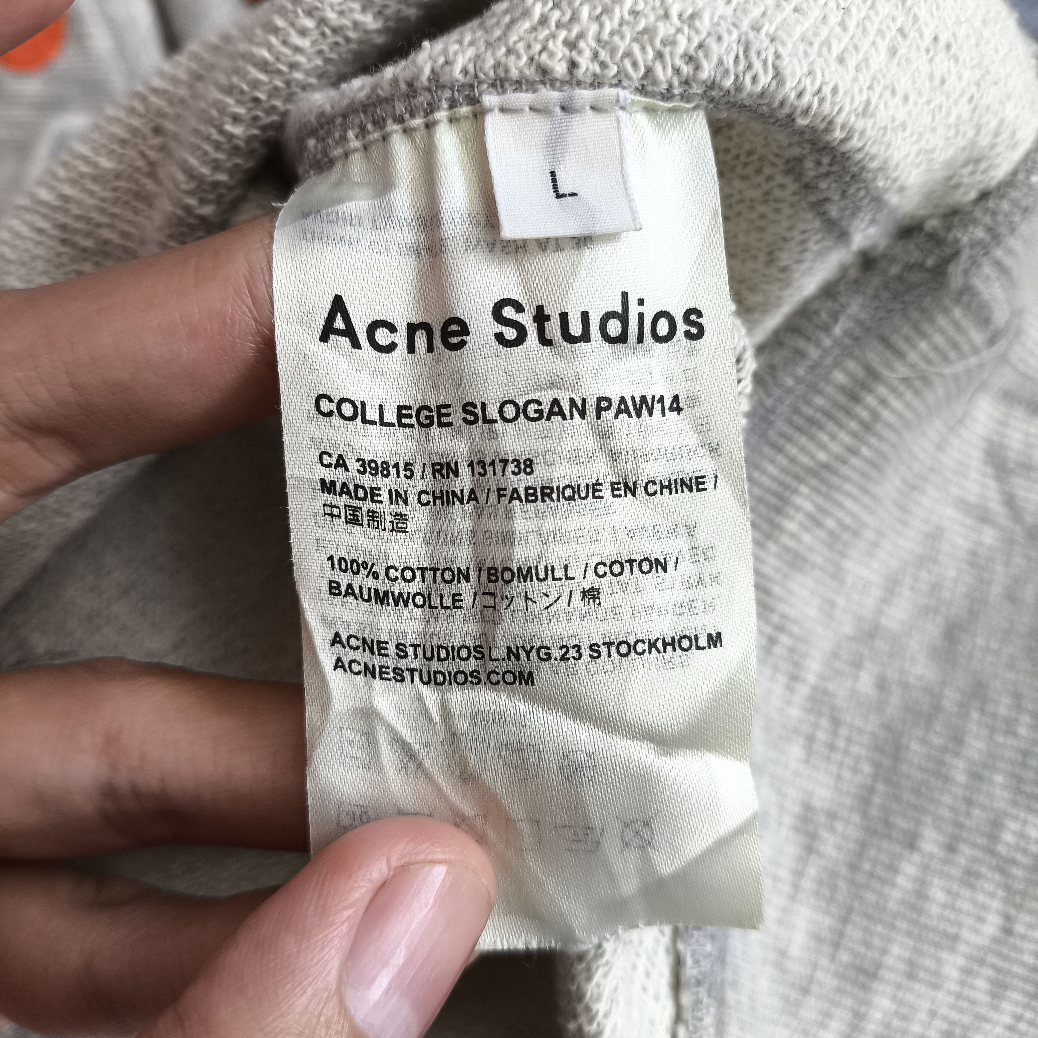Acne Studios Acne studios polka dot college slogan paw14 sweatshirt Size US M / EU 48-50 / 2 - 5 Thumbnail
