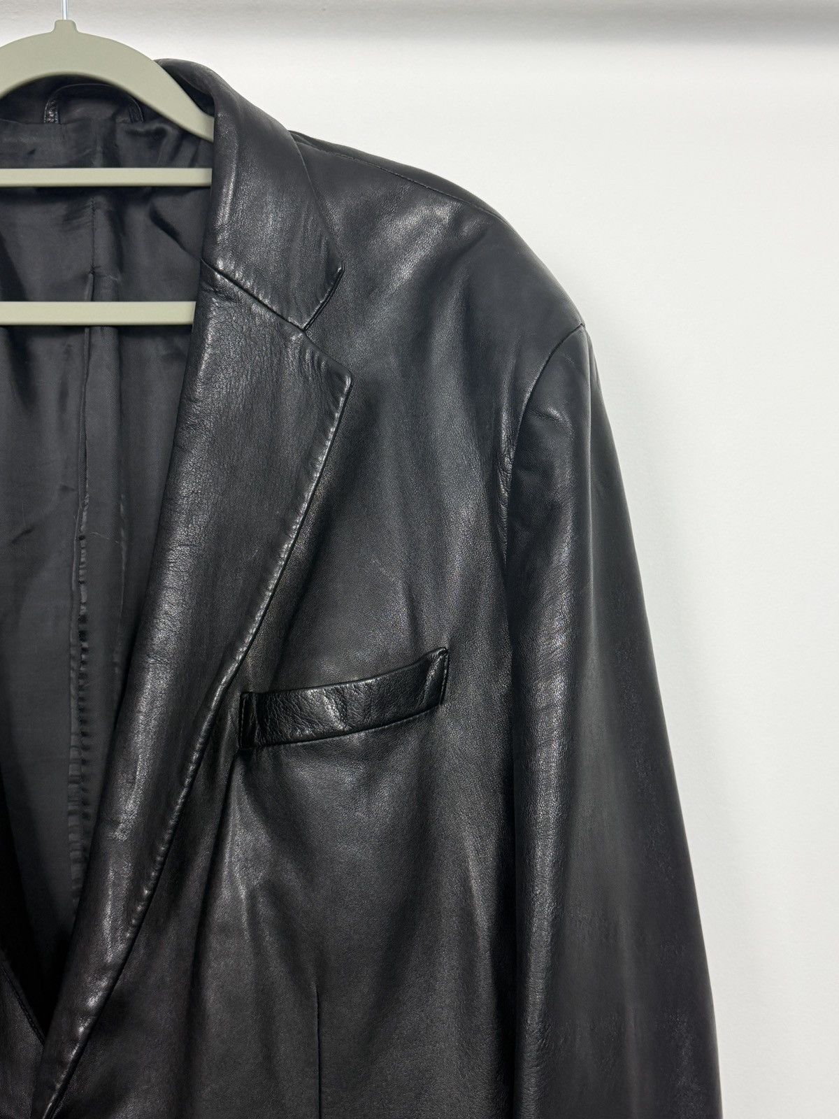 Gucci Gucci By Tom Ford A/W2002 Long Leather Blazer Jacket Size US L / EU 52-54 / 3 - 3 Thumbnail