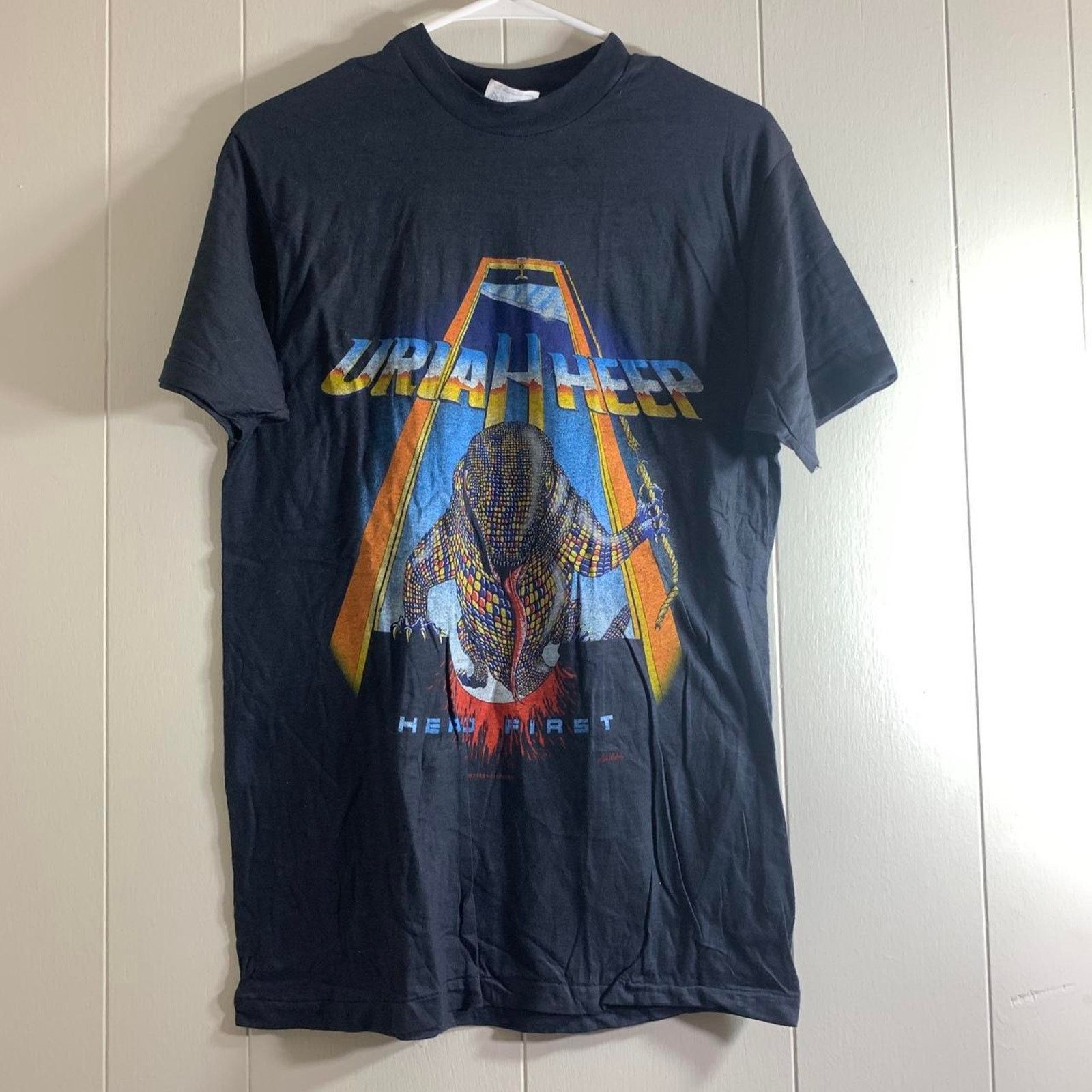 Hanes 1983 URIAH HEEP Head First Tour single stitch tee shirt M Size US M / EU 48-50 / 2 - 3 Thumbnail