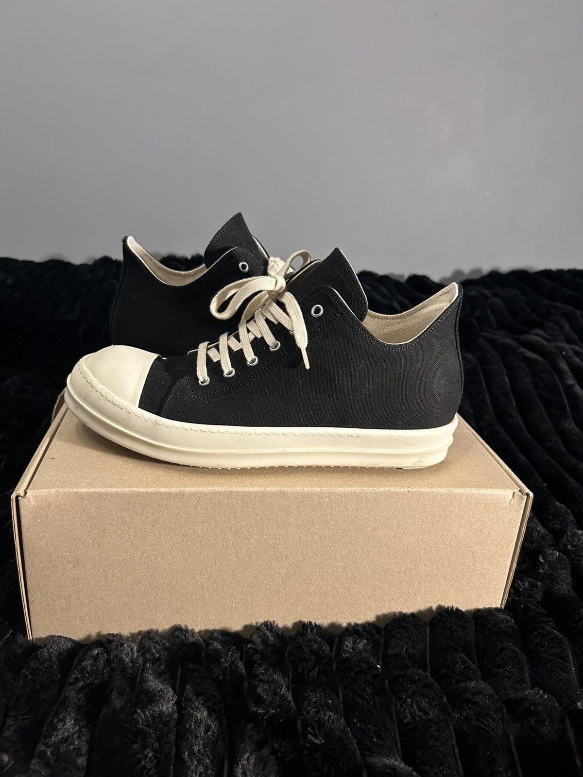 Rick owens drkshdw black low sneakers
