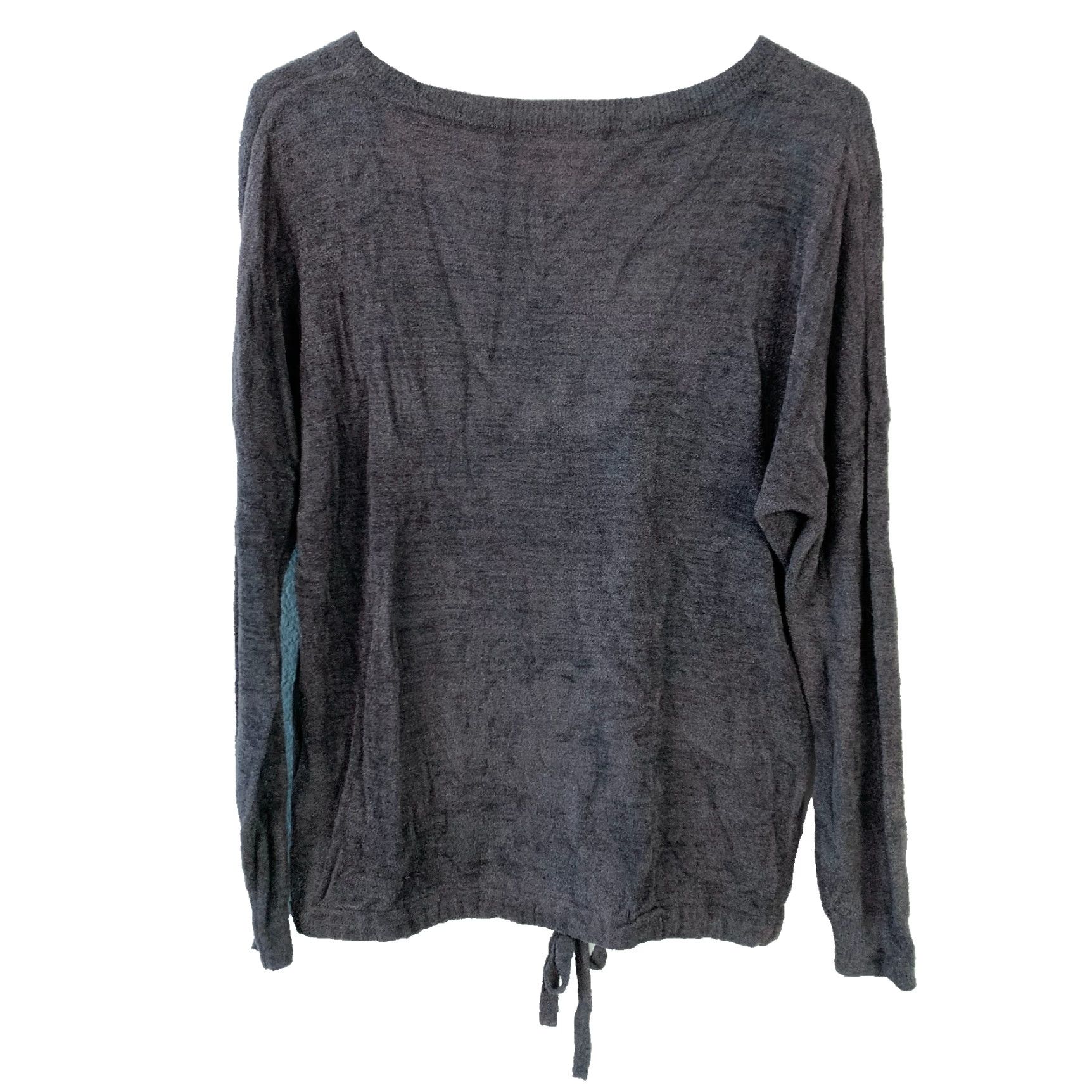 Vintage Barefoot Dreams Shirt Womens Adult Small Gray Slouchy Pullover Blouse Classic Knit Nylon Viscose Casual Sleeve Round Neck Flatbed Comfort Size S / US 4 / IT 40 - 6 Thumbnail