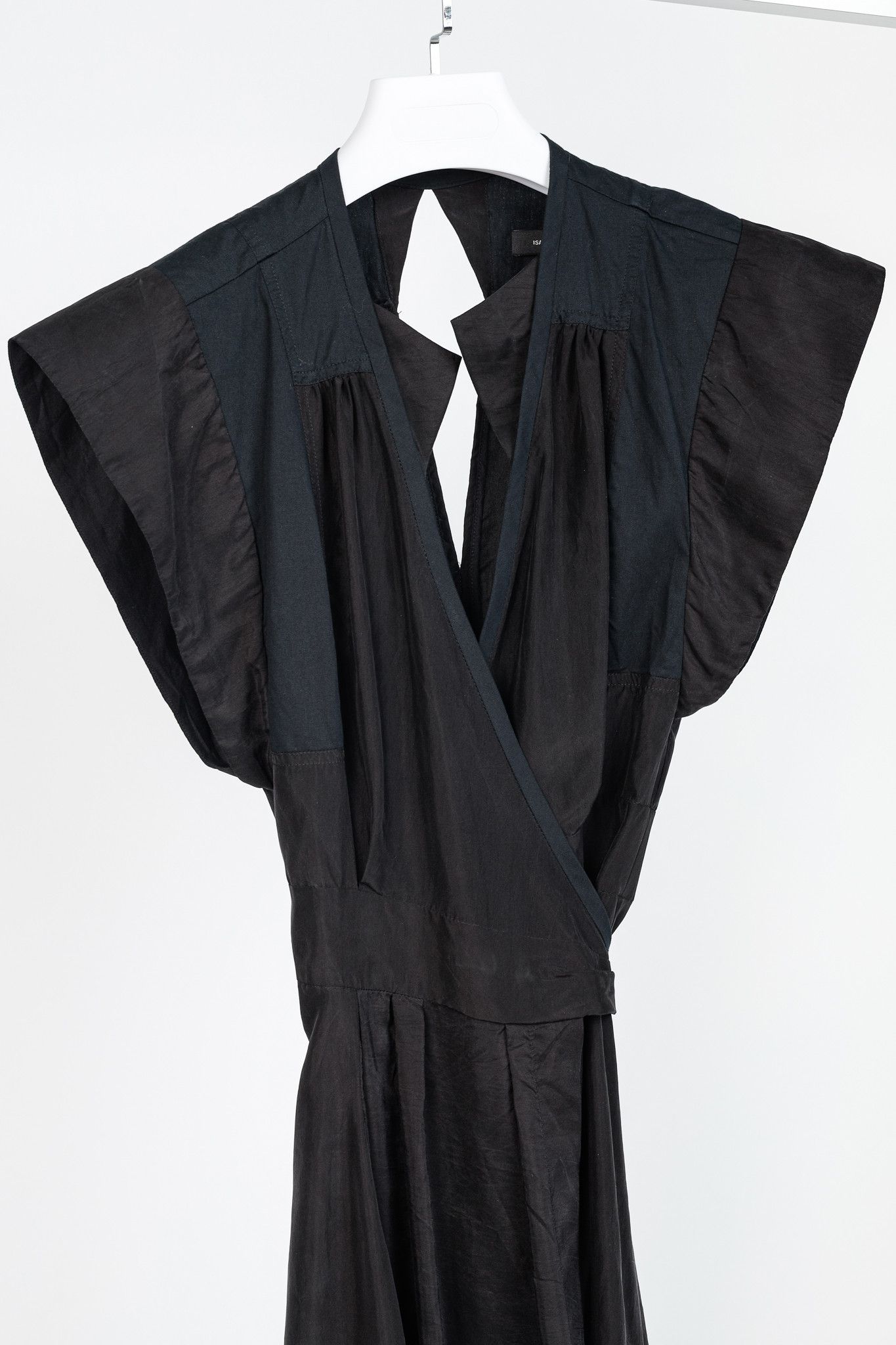 Isabel Marant Isabel Marant Lief Black Silk Wrap-Front Dress Size M / US 6-8 / IT 42-44 - 3 Thumbnail