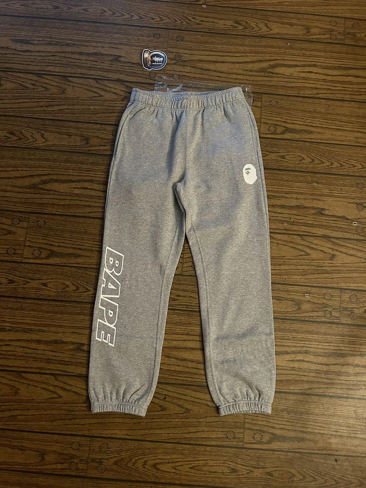 Grey bape joggers clearance