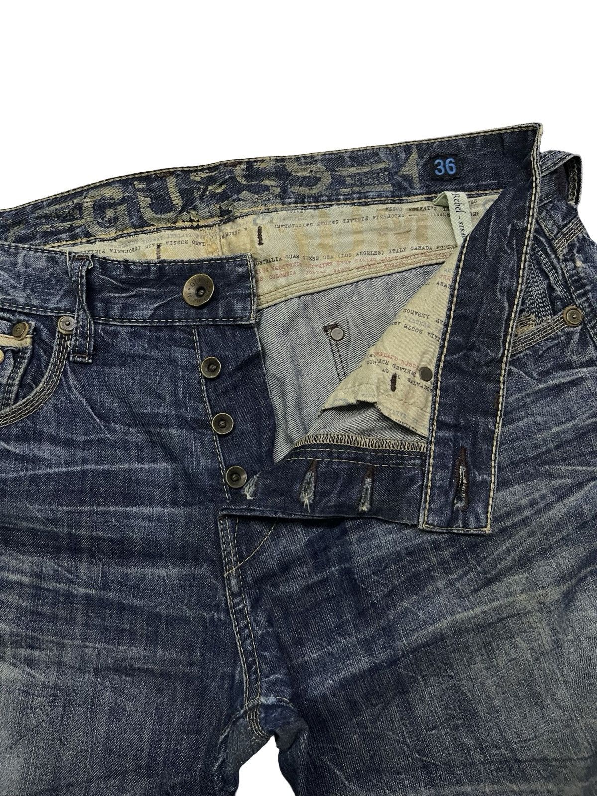 Guess Vintage GUESS Rebel Stretching Denim Jeans Made in USA W37 Size US 37 - 11 Thumbnail