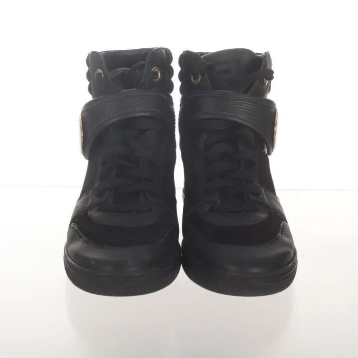 Louis Vuitton Louis Vuitton High-Top Sneakers with Gold Logo -2508 Size US 6.5 / EU 39-40 - 1 Thumbnail