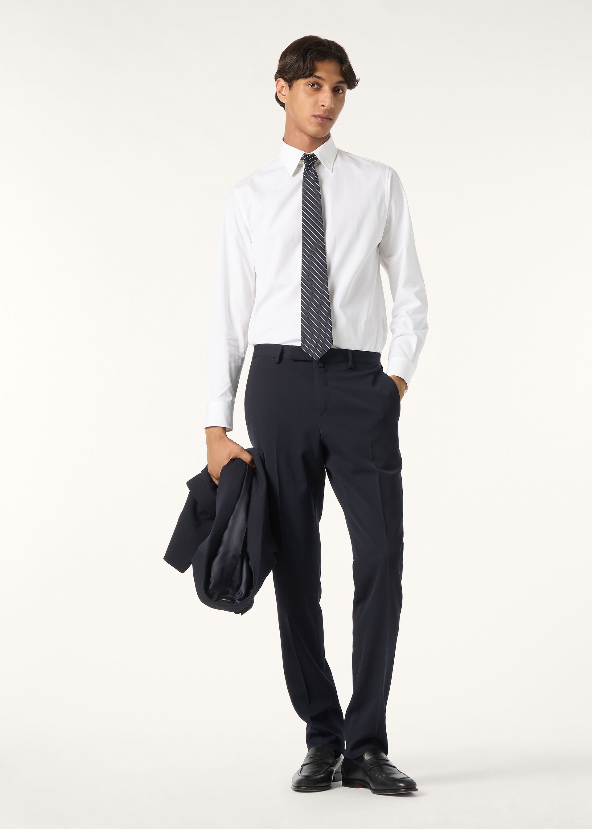 Loro Piana os11x0326 FAR0207 Filippo Shirt in Optical White Size US S / EU 44-46 / 1 - 2 Thumbnail