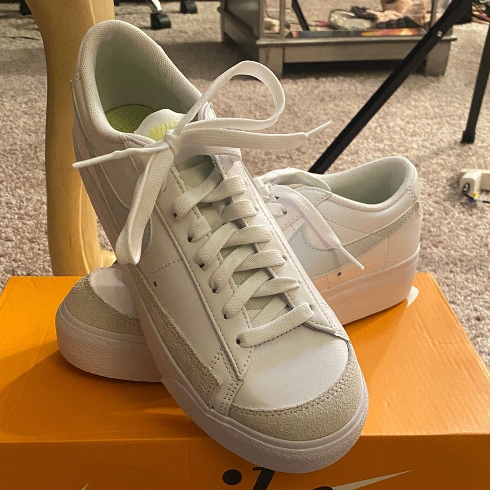 Nike Nike Blazer white low platform sz 6.5 Size US 6.5 / IT 36.5 - 1 Thumbnail