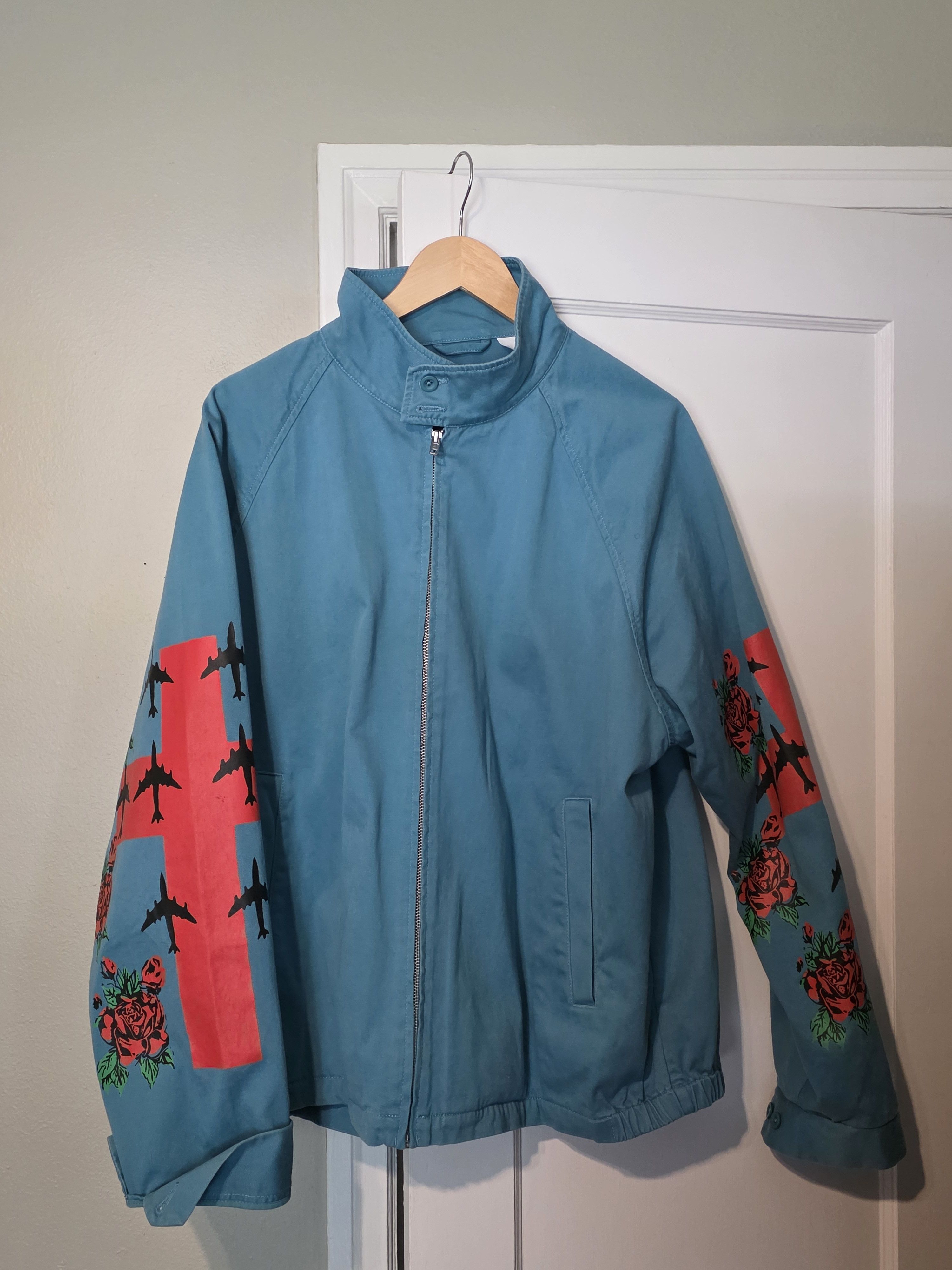 Supreme M Supreme Skull Pile Liquid Blue Work Jacket | Grailed