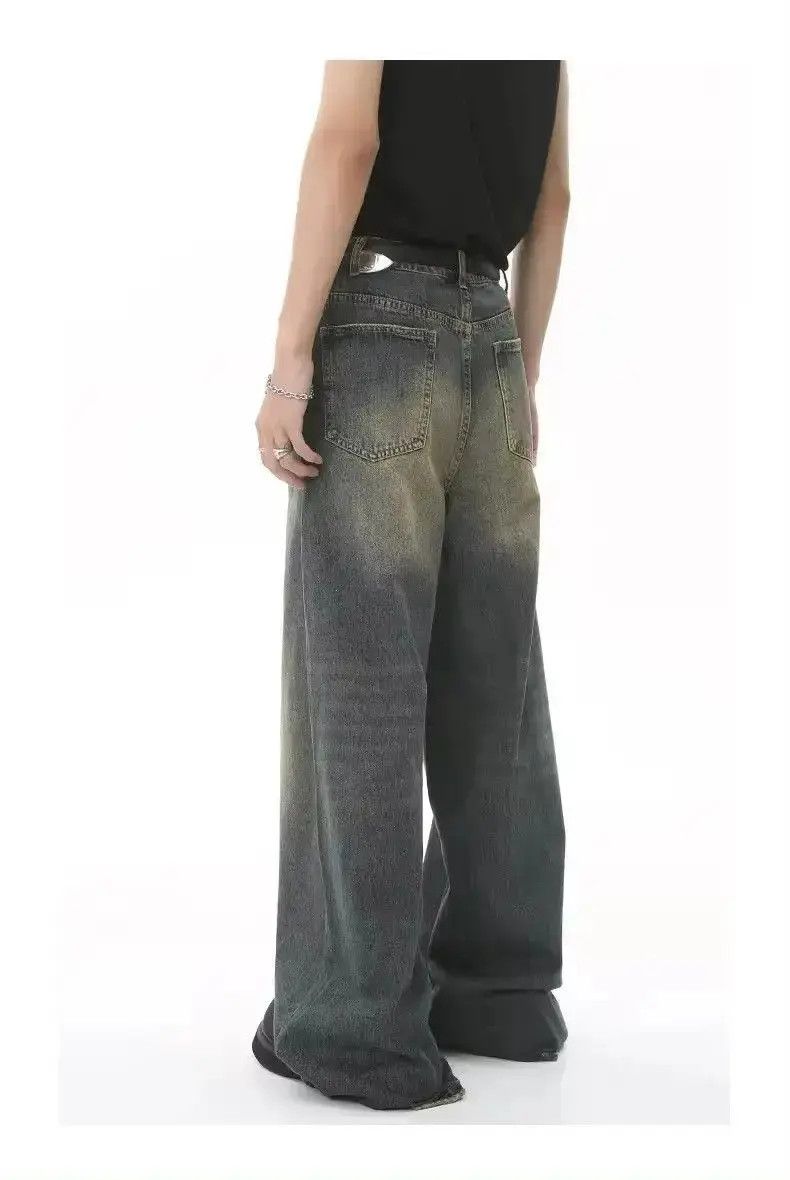 Japanese Brand Washed Street Casual Wide Leg Denim Pant Size US 32 / EU 48 - 2 Thumbnail