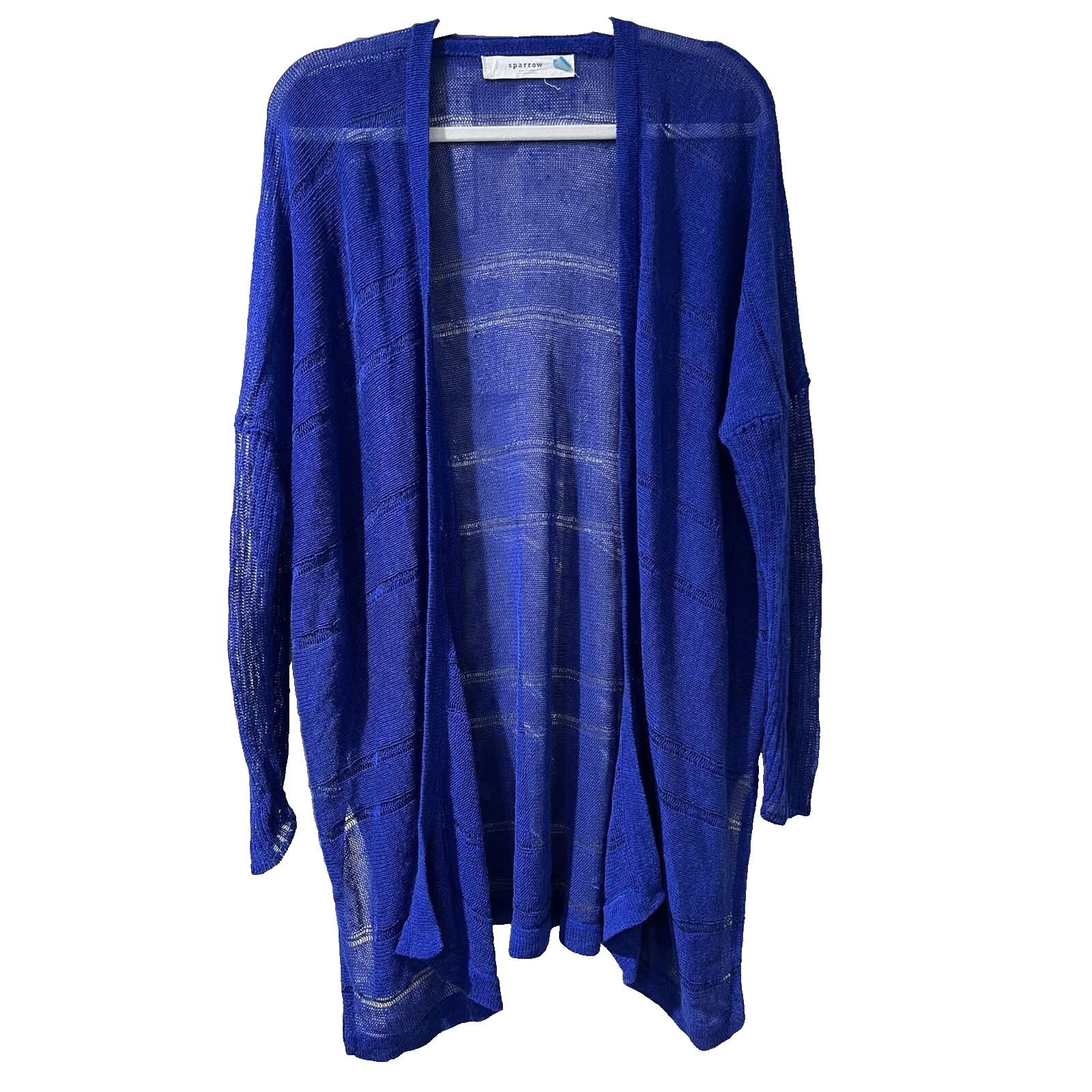 Anthropologie Anthropologie Sparrow Linen Longline Cardigan L A001377 Size L / US 10 / IT 46 - 1 Thumbnail