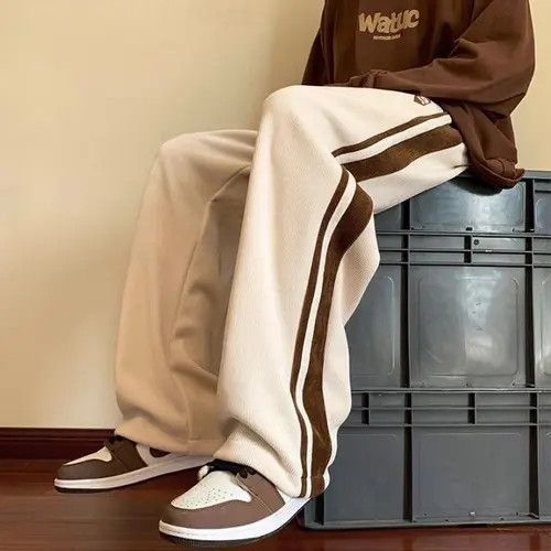 Japanese Brand Kotomi x naga Beige Color Baggy Striped Sweatpants Size US 28 / EU 44 - 6 Thumbnail